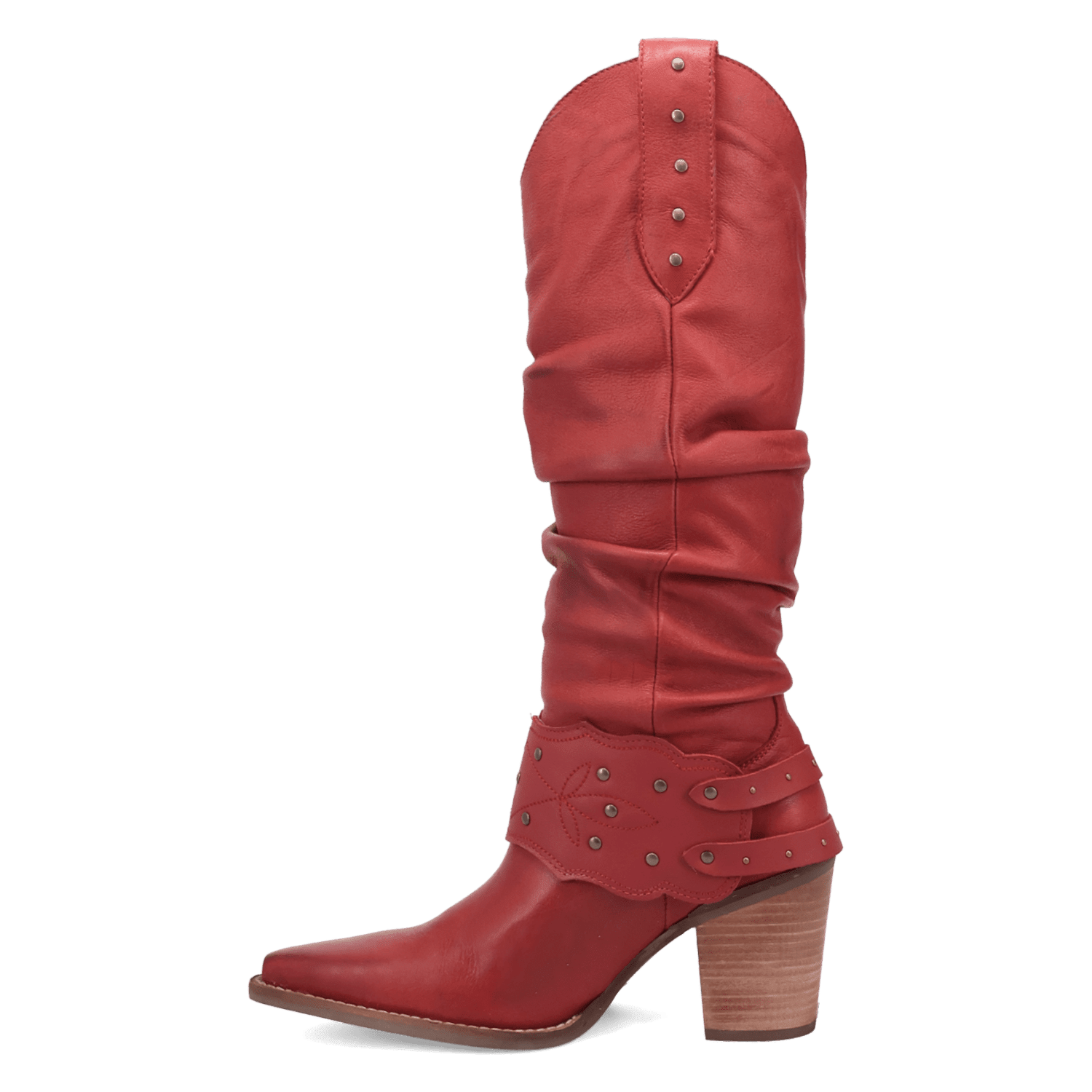 PRODUCT SHOT GRIT N' GRACE LEATHER BOOT AT 135 DEGREE OUTSIDE ANGLE