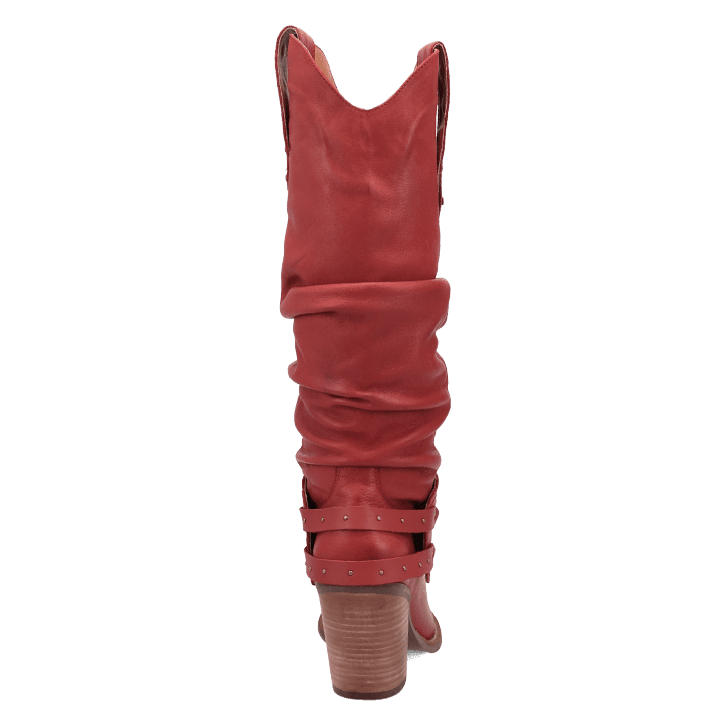 PRODUCT SHOT GRIT N' GRACE LEATHER BOOT AT 180 DEGREE BACK ANGLE