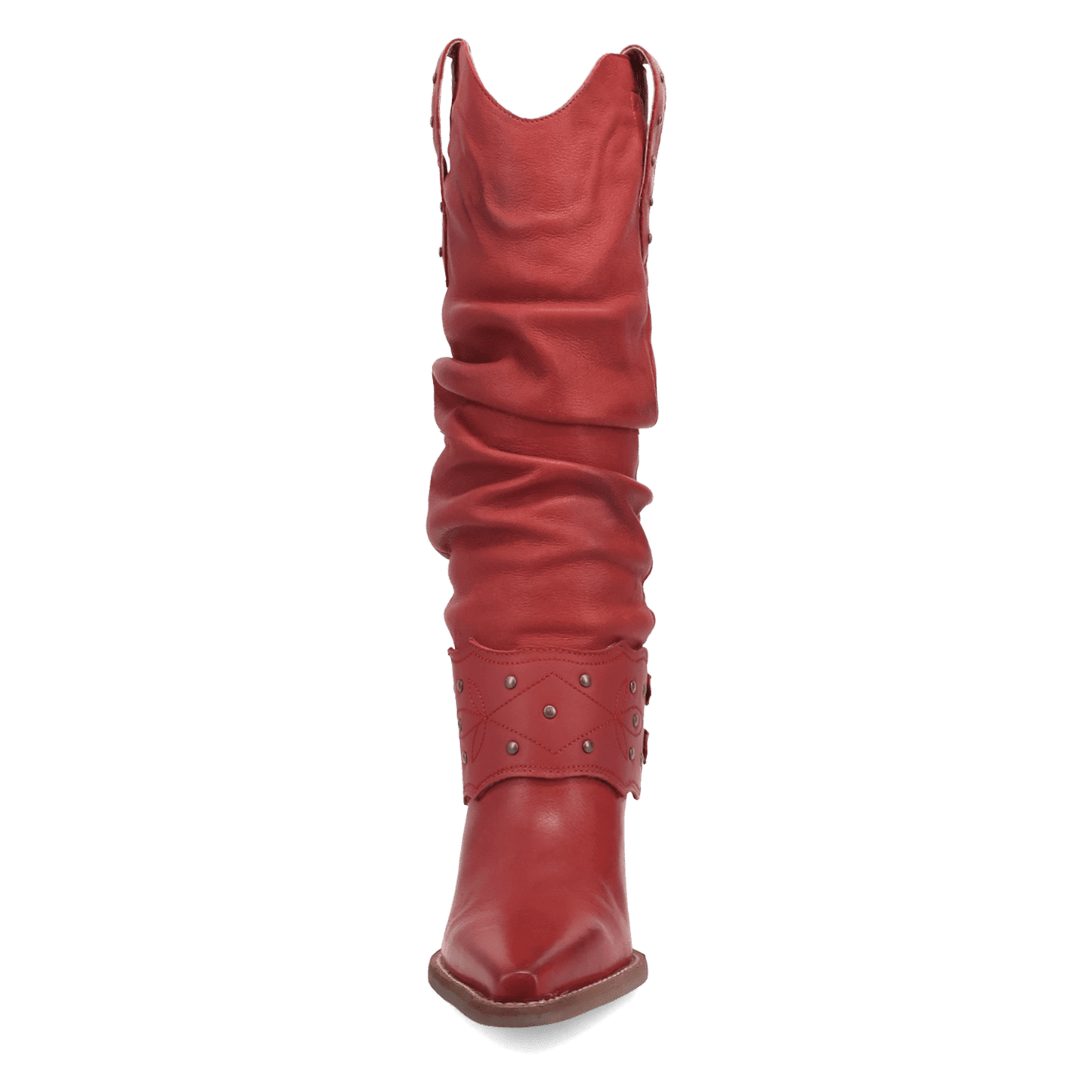 PRODUCT SHOT GRIT N' GRACE LEATHER BOOT AT FRONT ANGLE