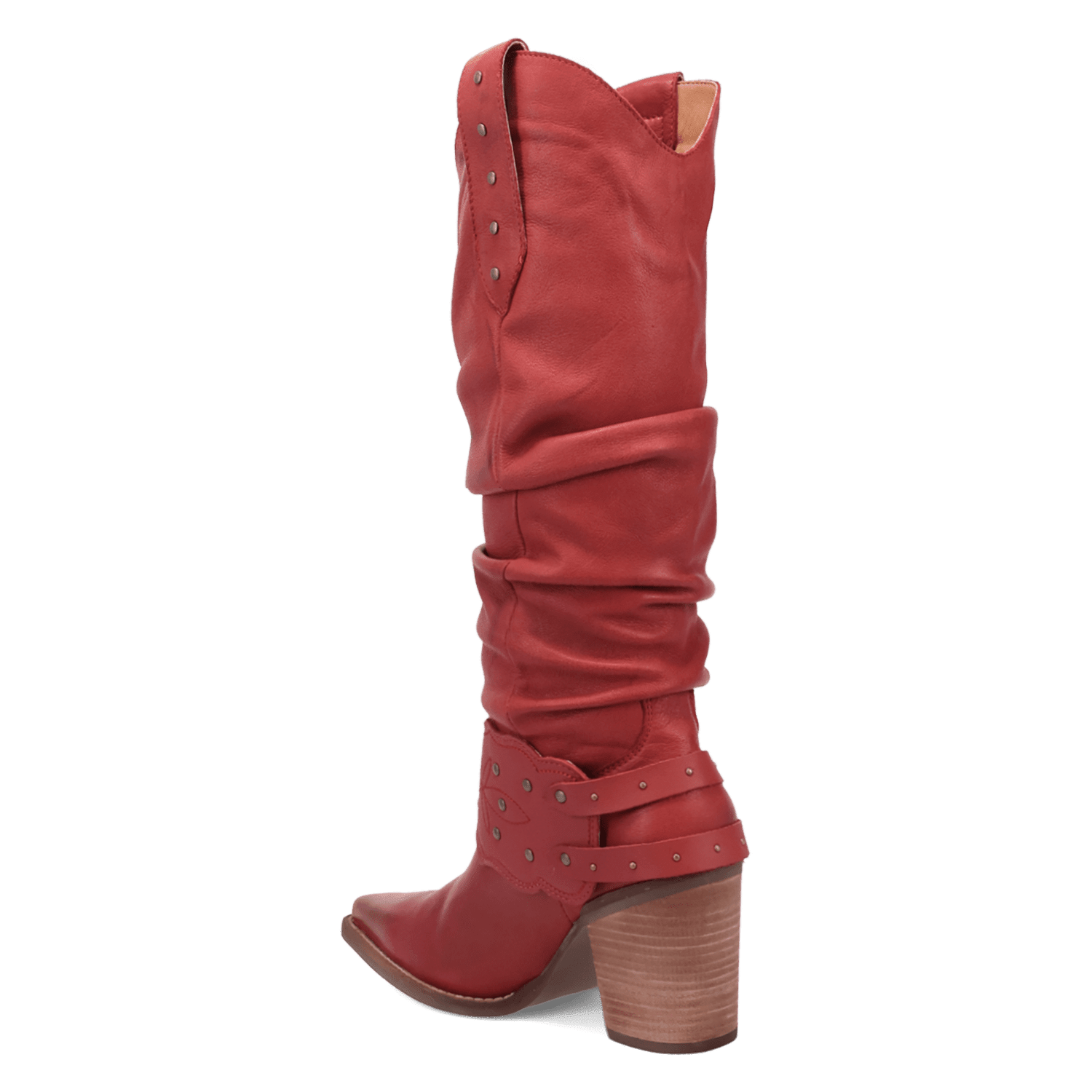 PRODUCT SHOT GRIT N' GRACE LEATHER BOOT AT 270 DEGREE ANGLE