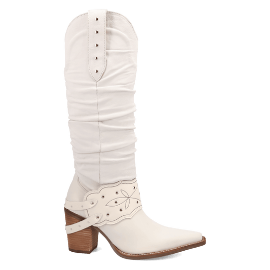 PRODUCT SHOT GRIT N' GRACE LEATHER BOOT AT 90 DEGREE INSIDE ANGLE