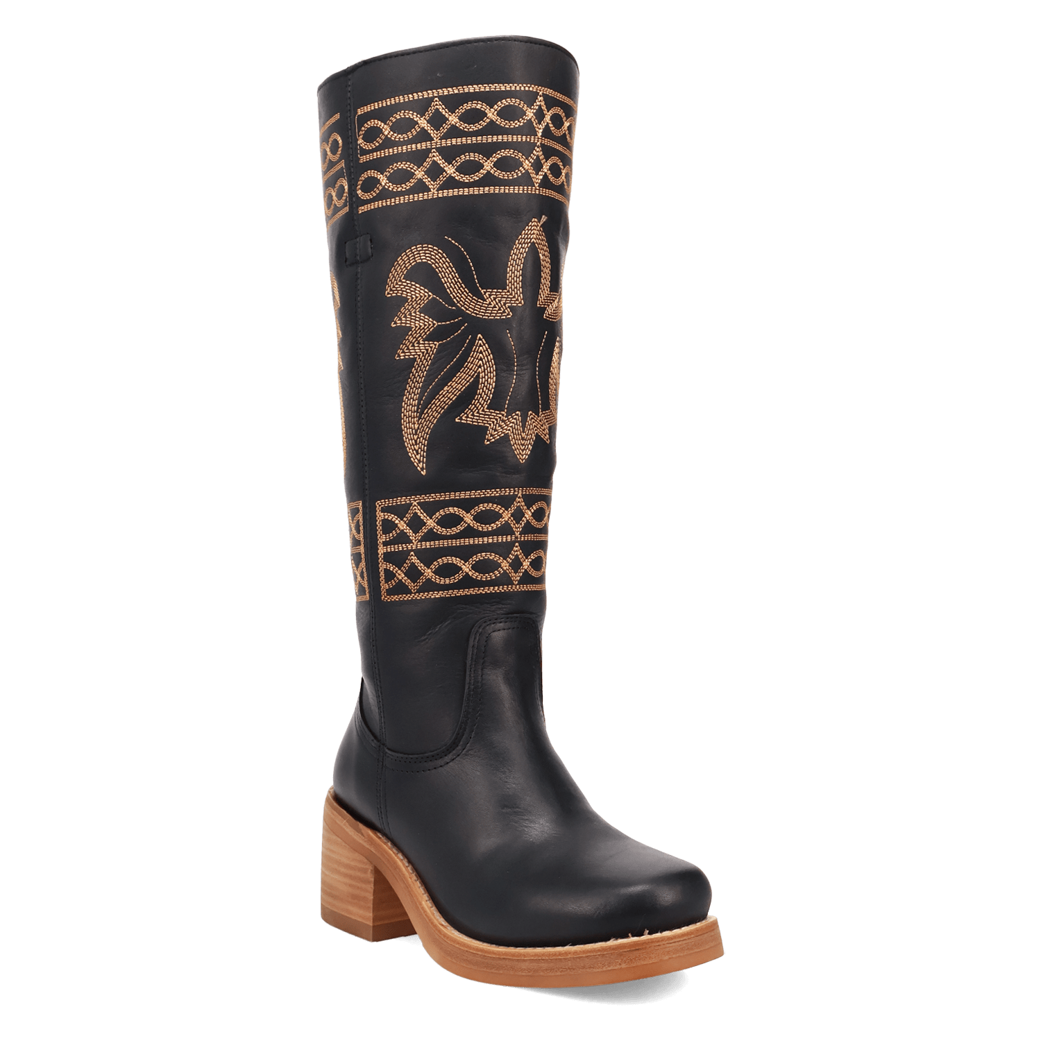 PRODUCT SHOT AVALON LEATHER BOOT AT 45 DEGREE ANGLE