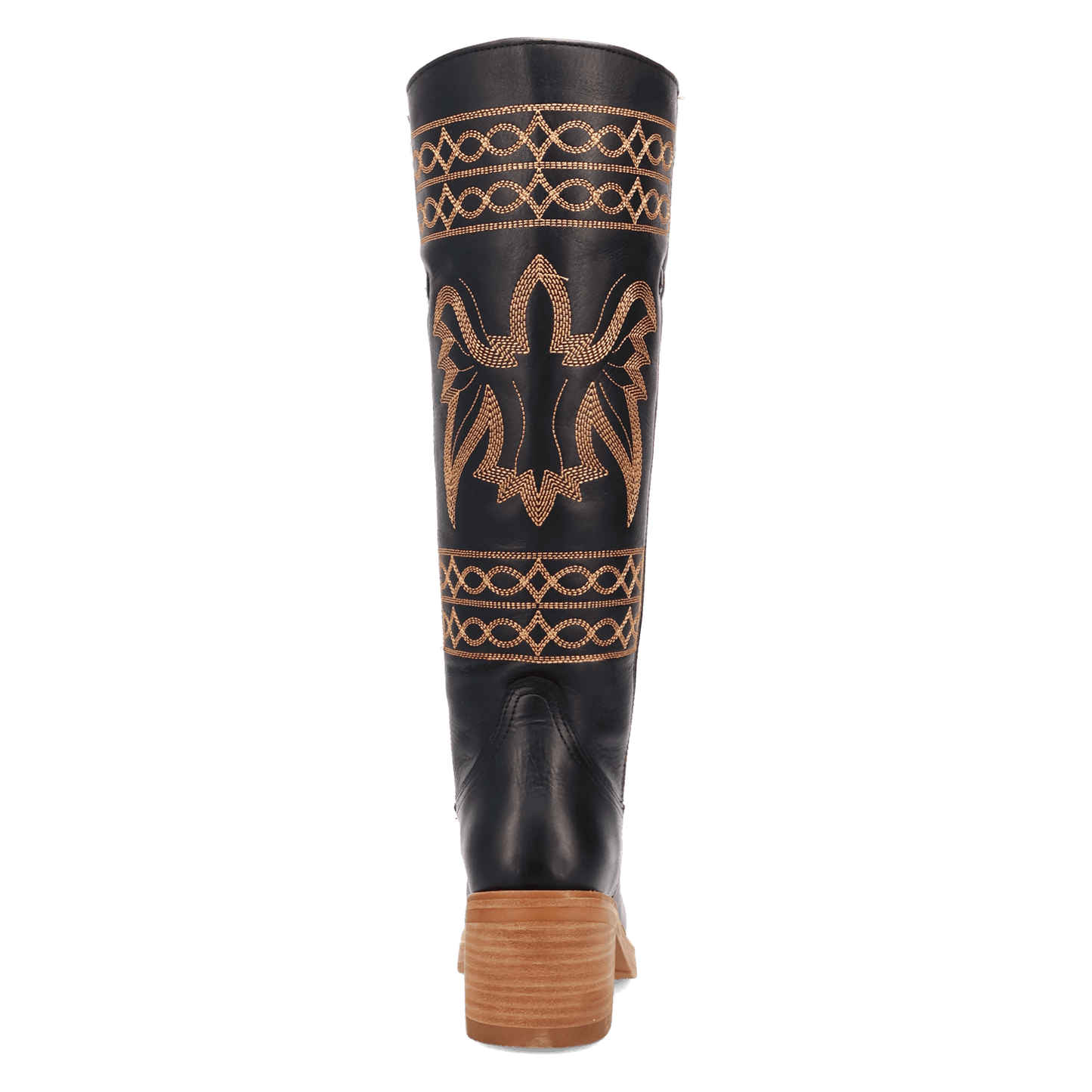 PRODUCT SHOT AVALON LEATHER BOOT AT 180 DEGREE BACK ANGLE