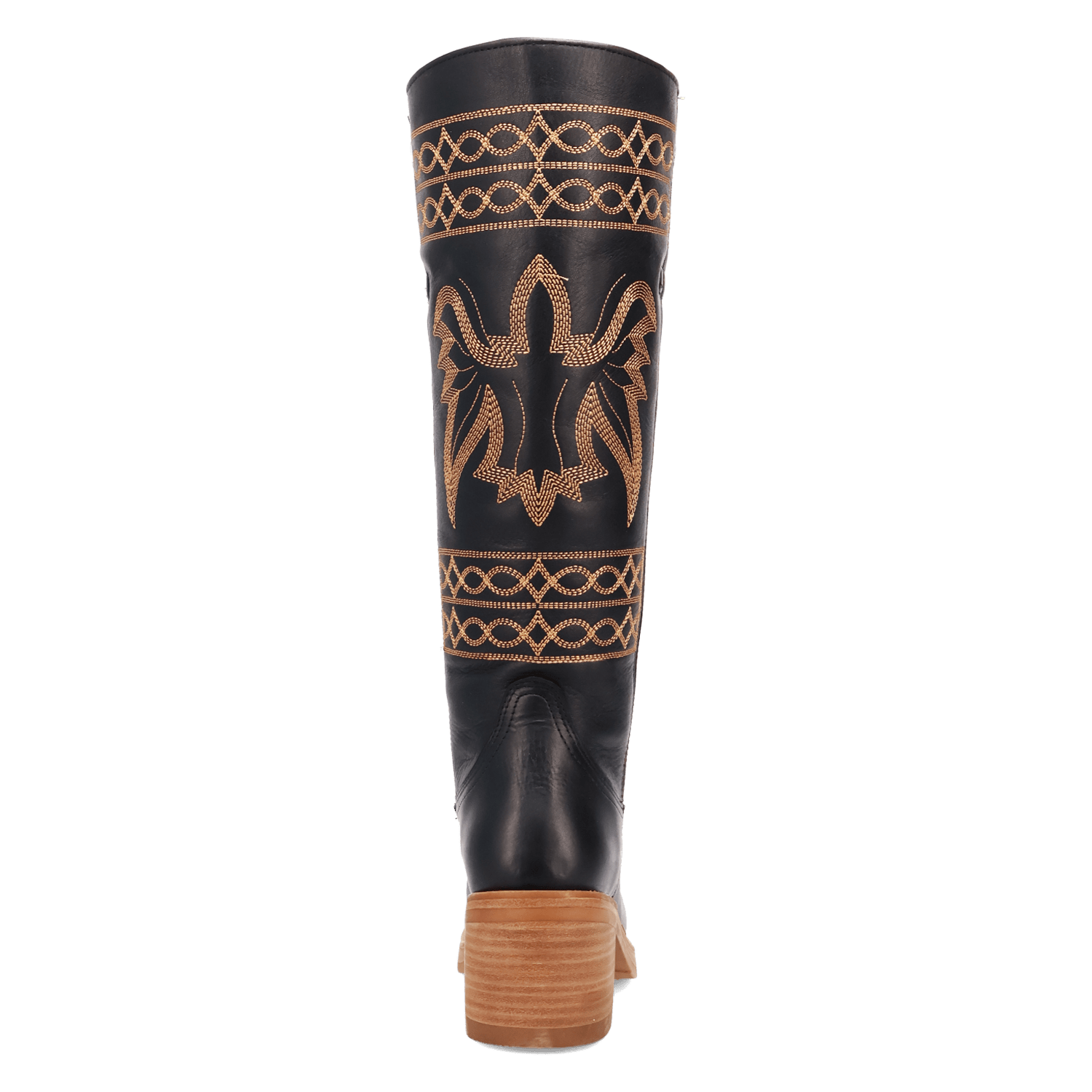 PRODUCT SHOT AVALON LEATHER BOOT AT 180 DEGREE BACK ANGLE