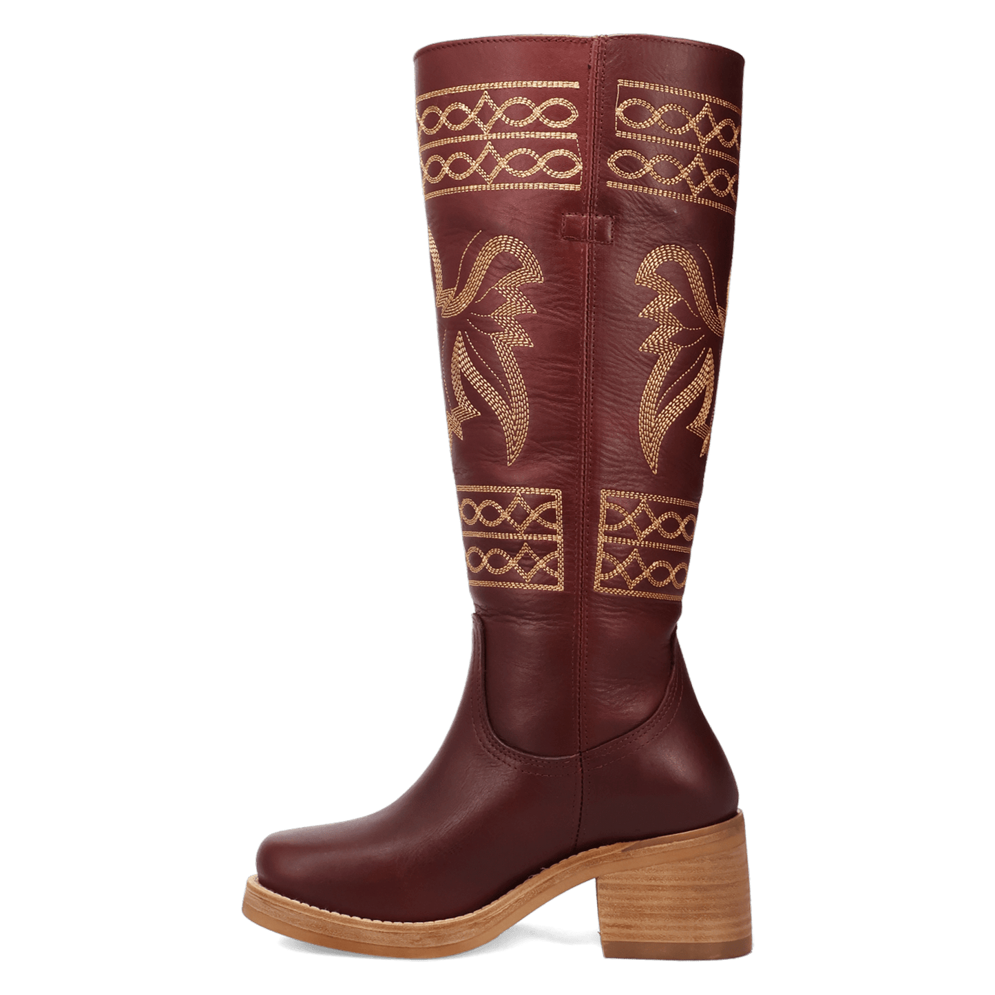 PRODUCT SHOT AVALON LEATHER BOOT AT 135 DEGREE OUTSIDE ANGLE