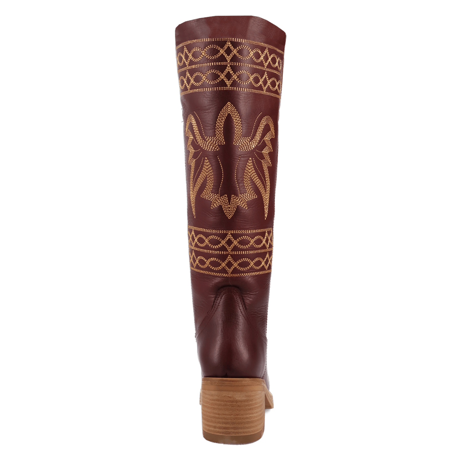 PRODUCT SHOT AVALON LEATHER BOOT AT 180 DEGREE BACK ANGLE