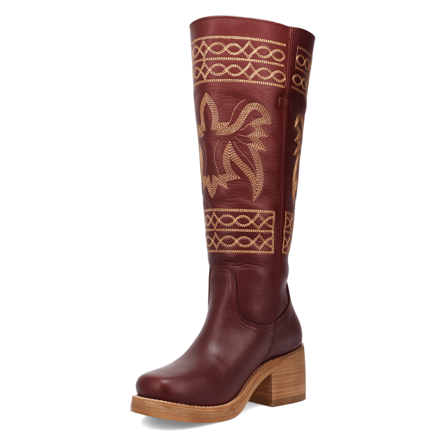 PRODUCT SHOT AVALON LEATHER BOOT AT 225 DEGREE ANGLE