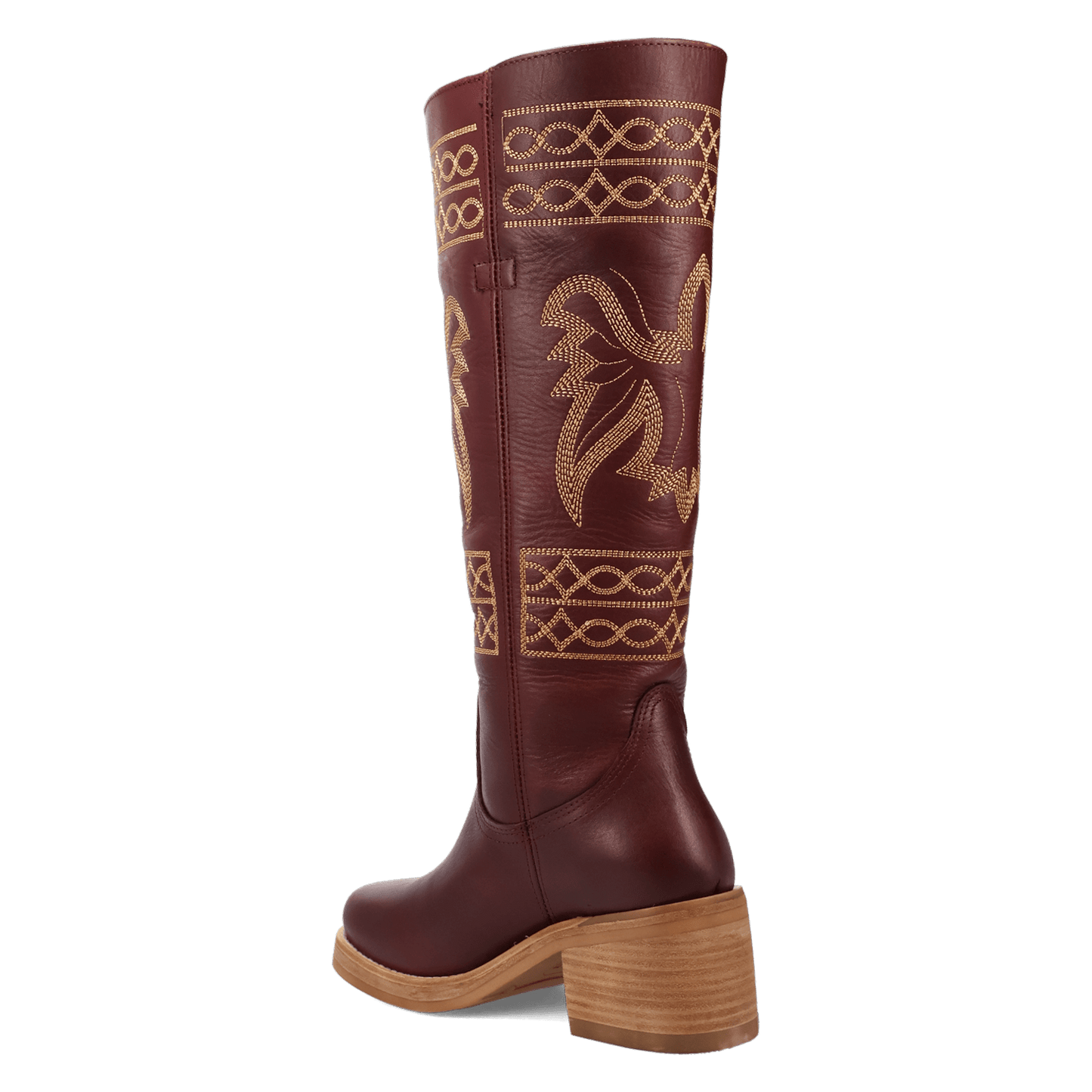 PRODUCT SHOT AVALON LEATHER BOOT AT 270 DEGREE ANGLE