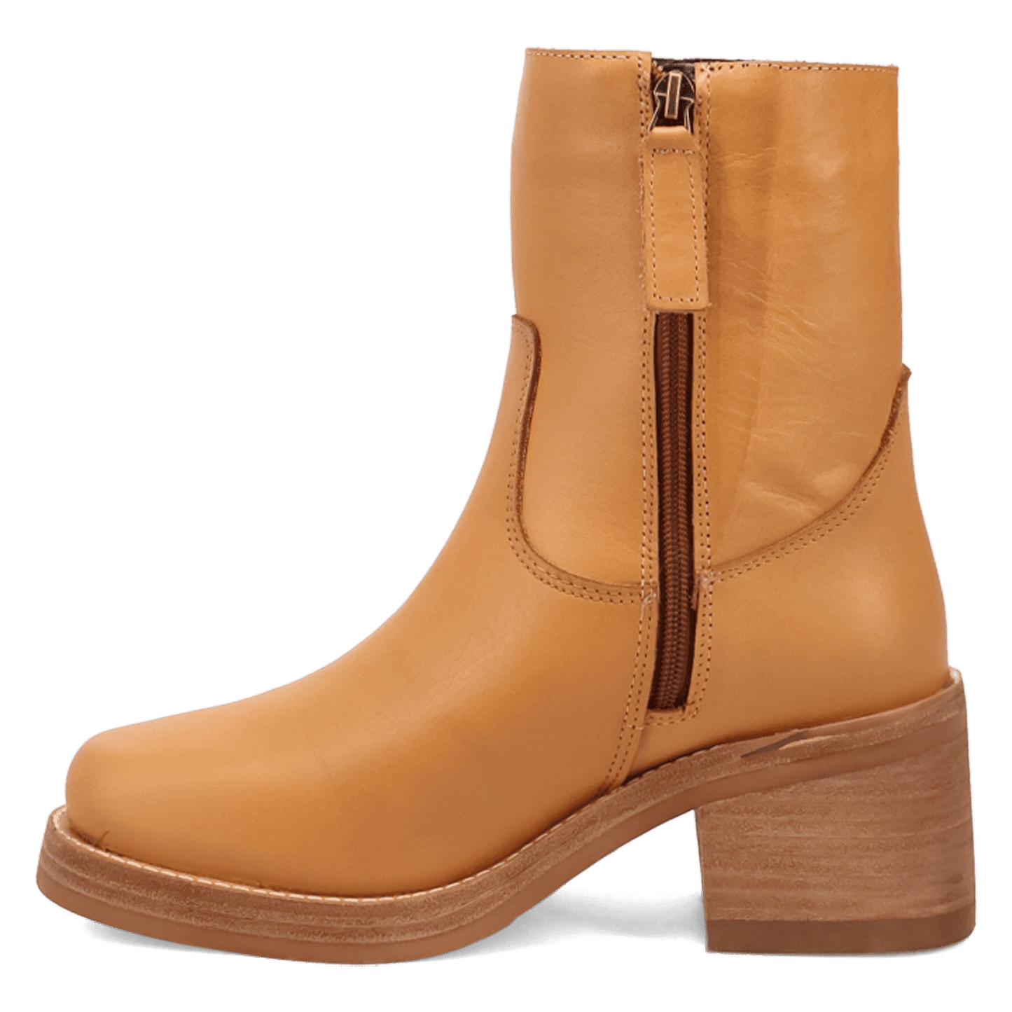 PRODUCT SHOT ROXY LEATHER BOOTIE AT 135 DEGREE OUTSIDE ANGLE