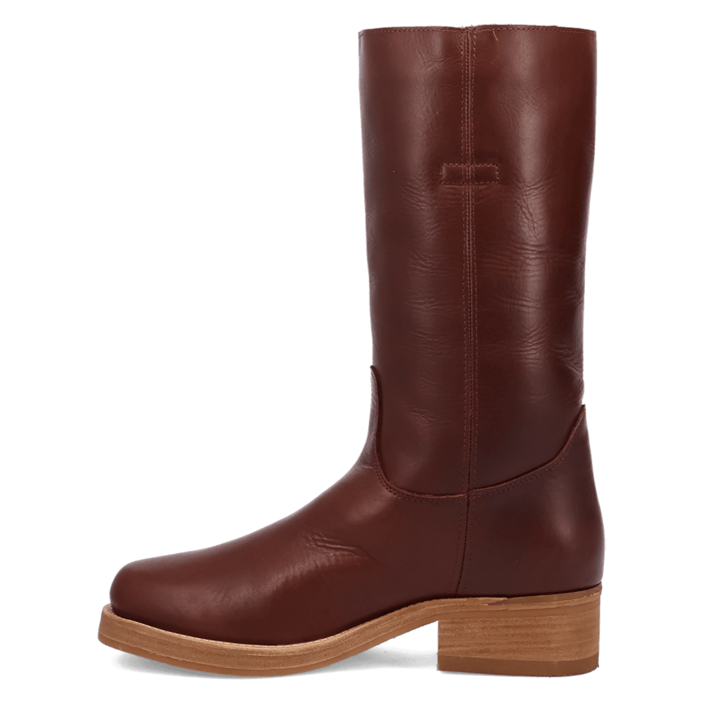 PRODUCT SHOT DUTTON LEATHER BOOT AT 135 DEGREE OUTSIDE ANGLE