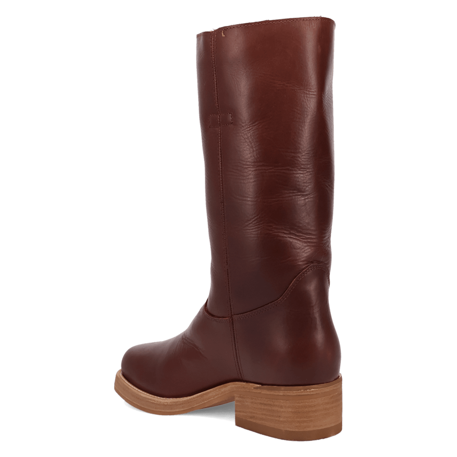 PRODUCT SHOT DUTTON LEATHER BOOT AT 270 DEGREE ANGLE