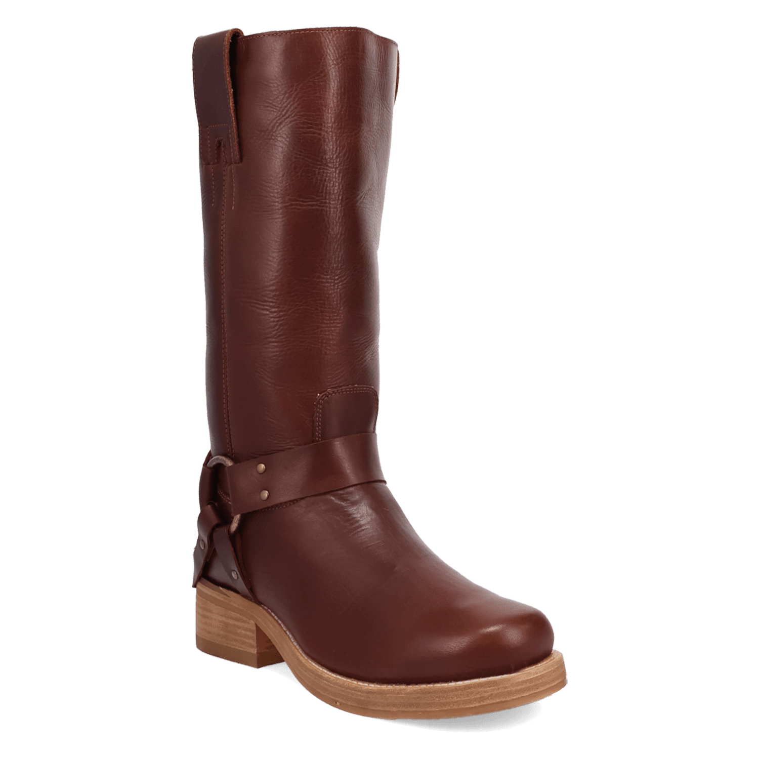 PRODUCT SHOT RIP LEATHER BOOT AT 45 DEGREE ANGLE