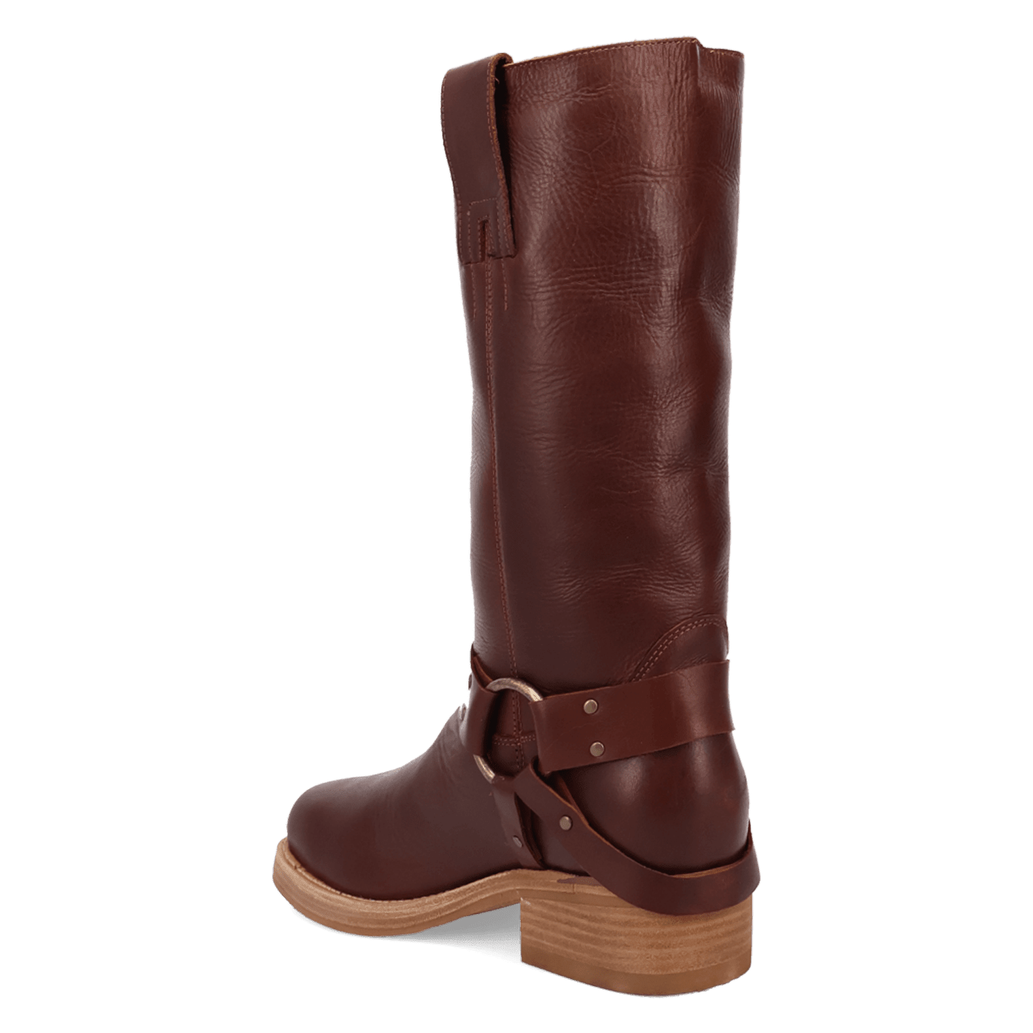 PRODUCT SHOT RIP LEATHER BOOT AT 270 DEGREE ANGLE