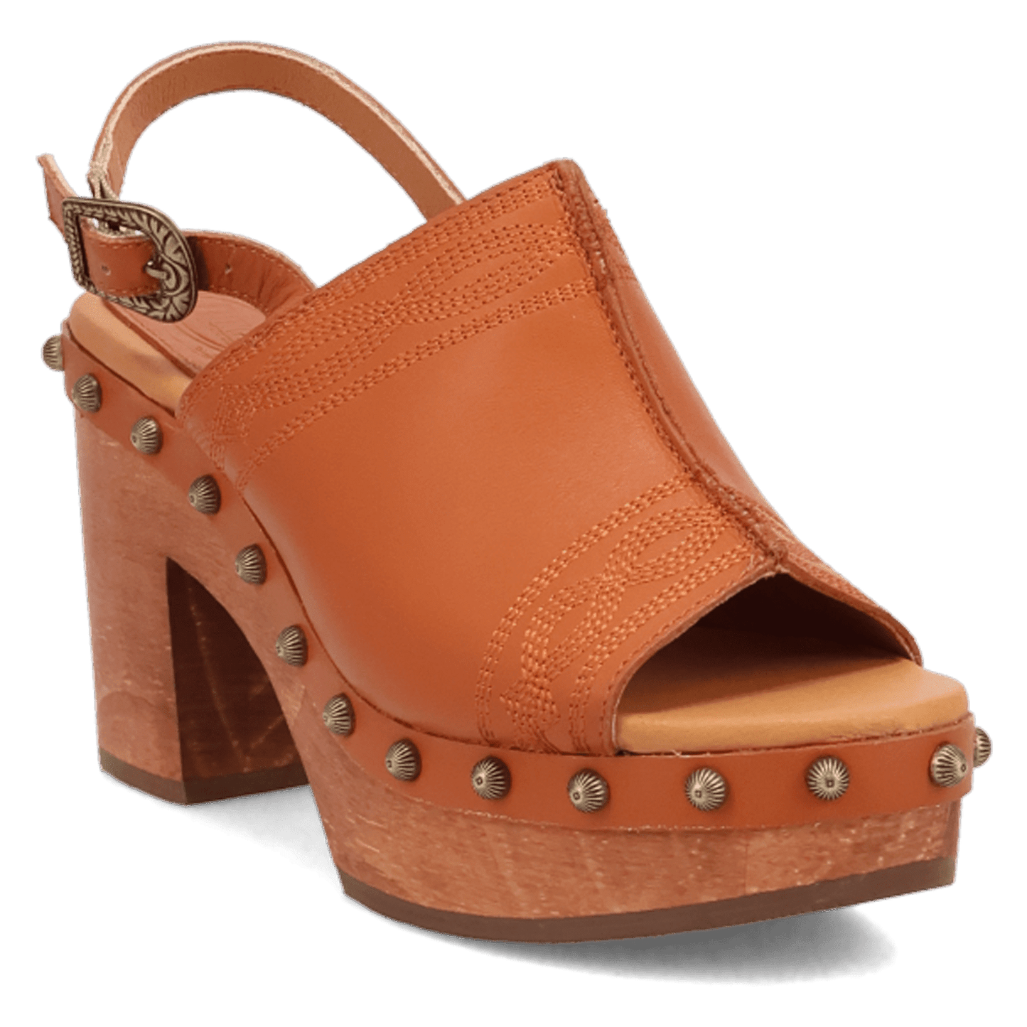 Angle 1, CLOVER WOODEN SANDAL