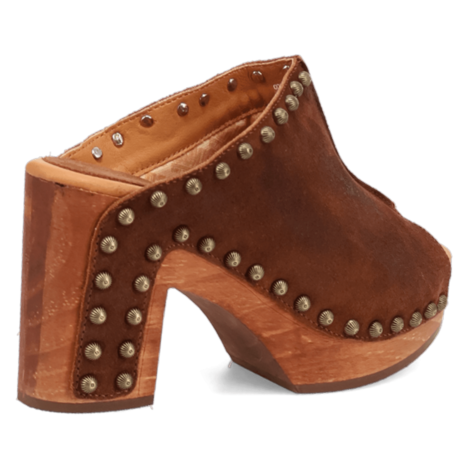 PRODUCT SHOT ECHO WOODEN SANDAL AT 315 DEGREE ANGLE