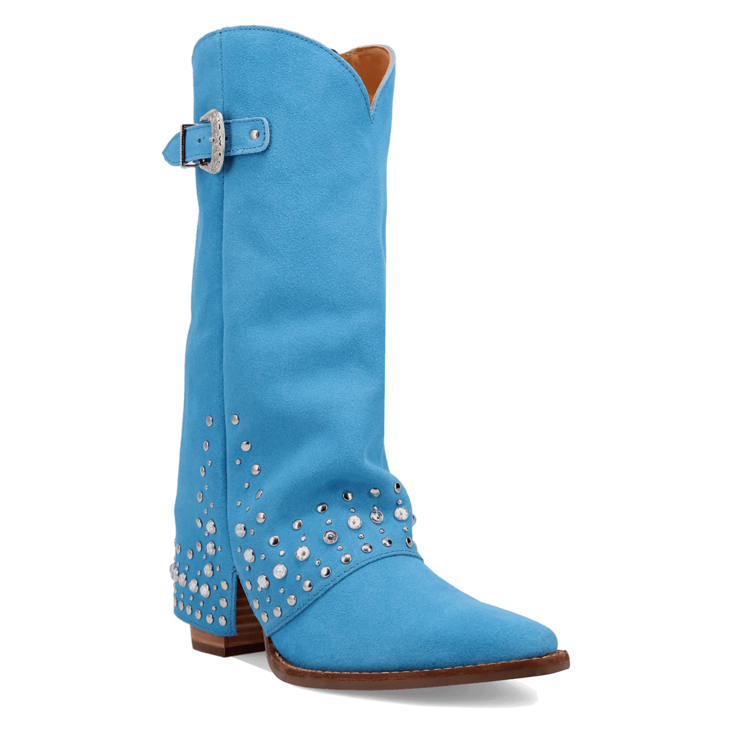 PRODUCT SHOT HOWDY HONEY SUEDE LEATHER BOOT AT 45 DEGREE ANGLE