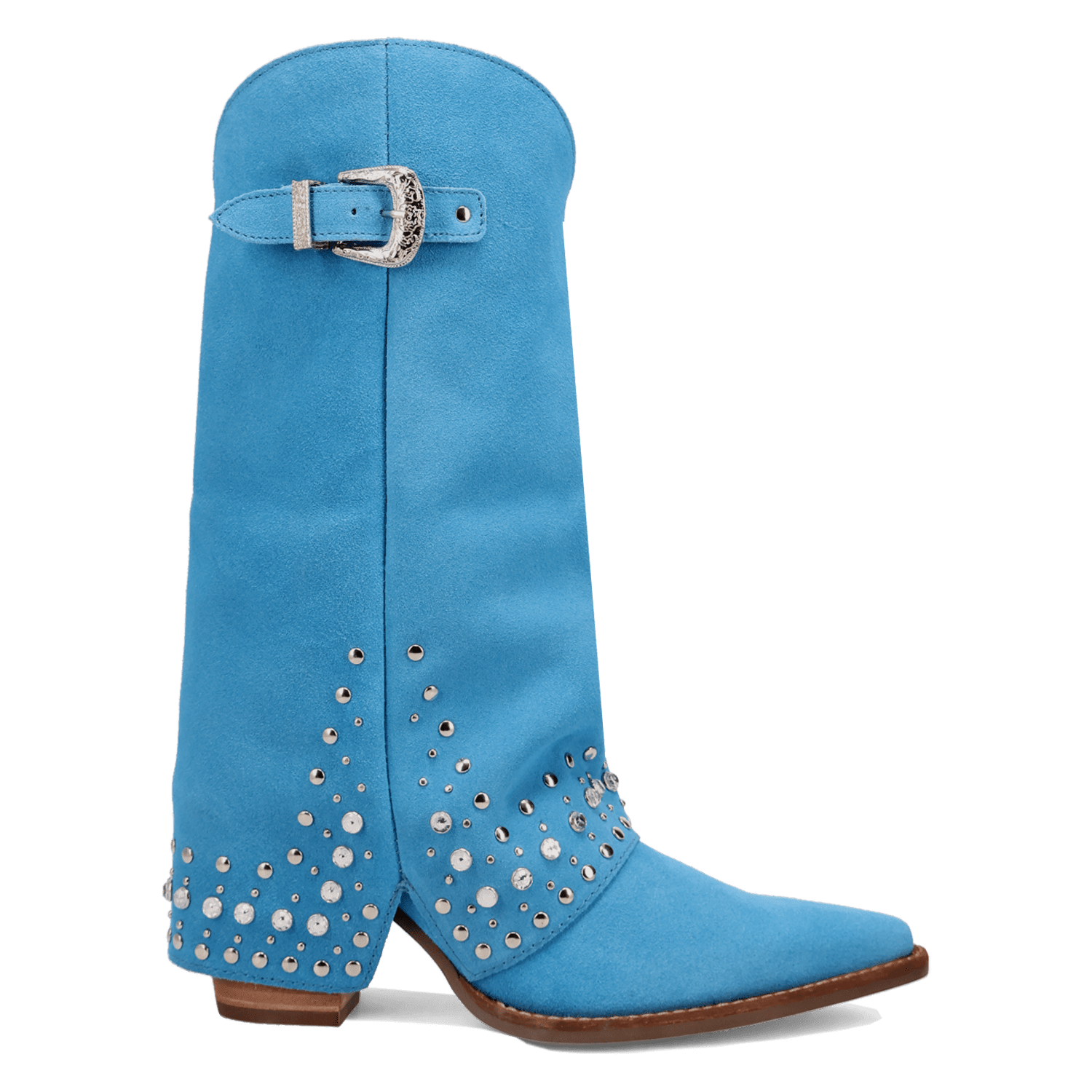 PRODUCT SHOT HOWDY HONEY SUEDE LEATHER BOOT AT 90 DEGREE INSIDE ANGLE