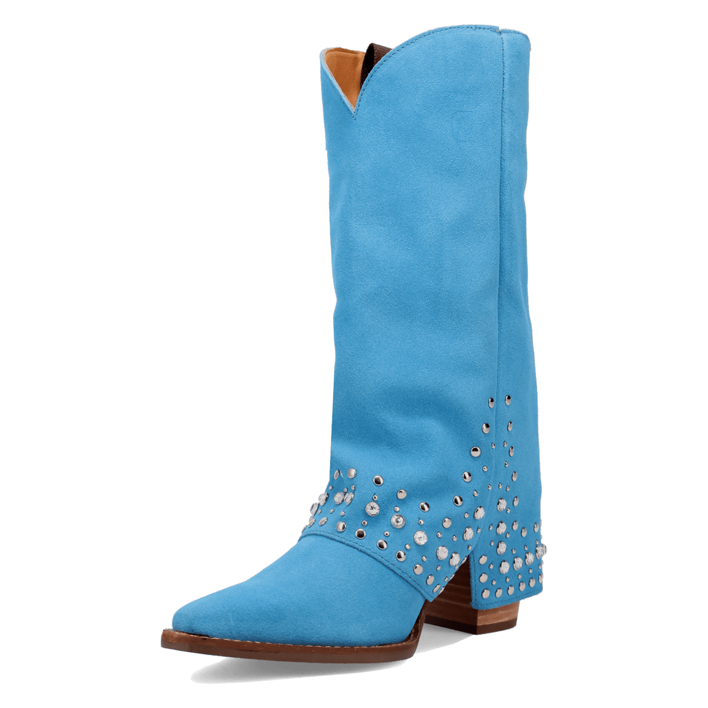 PRODUCT SHOT HOWDY HONEY SUEDE LEATHER BOOT AT 225 DEGREE ANGLE