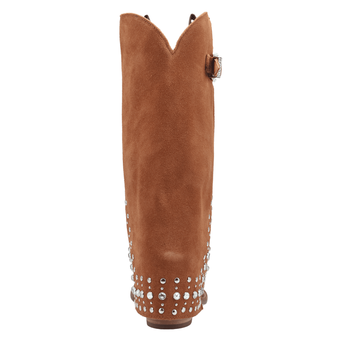 PRODUCT SHOT HOWDY HONEY SUEDE LEATHER BOOT AT 180 DEGREE BACK ANGLE