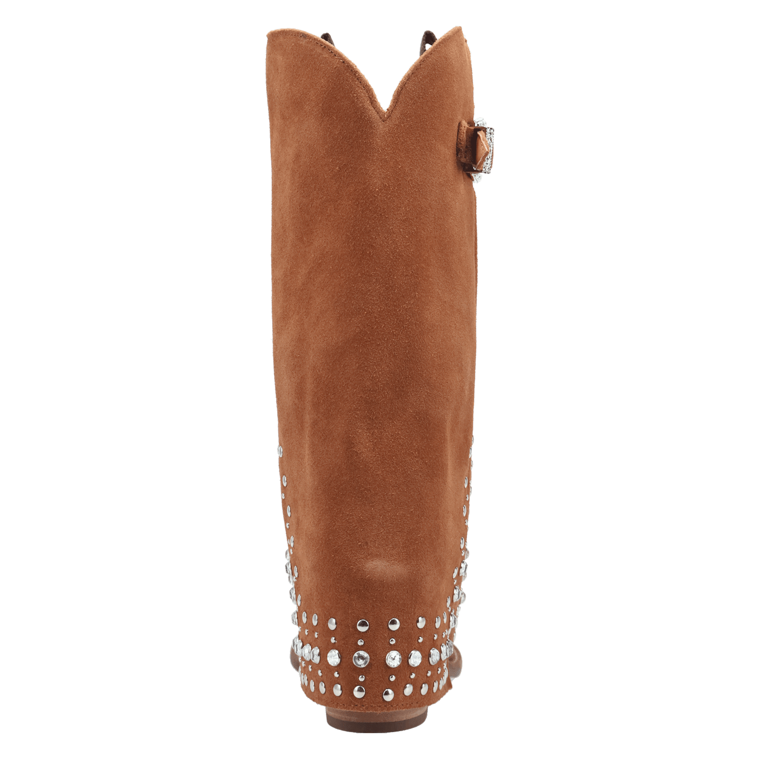 PRODUCT SHOT HOWDY HONEY SUEDE LEATHER BOOT AT 180 DEGREE BACK ANGLE