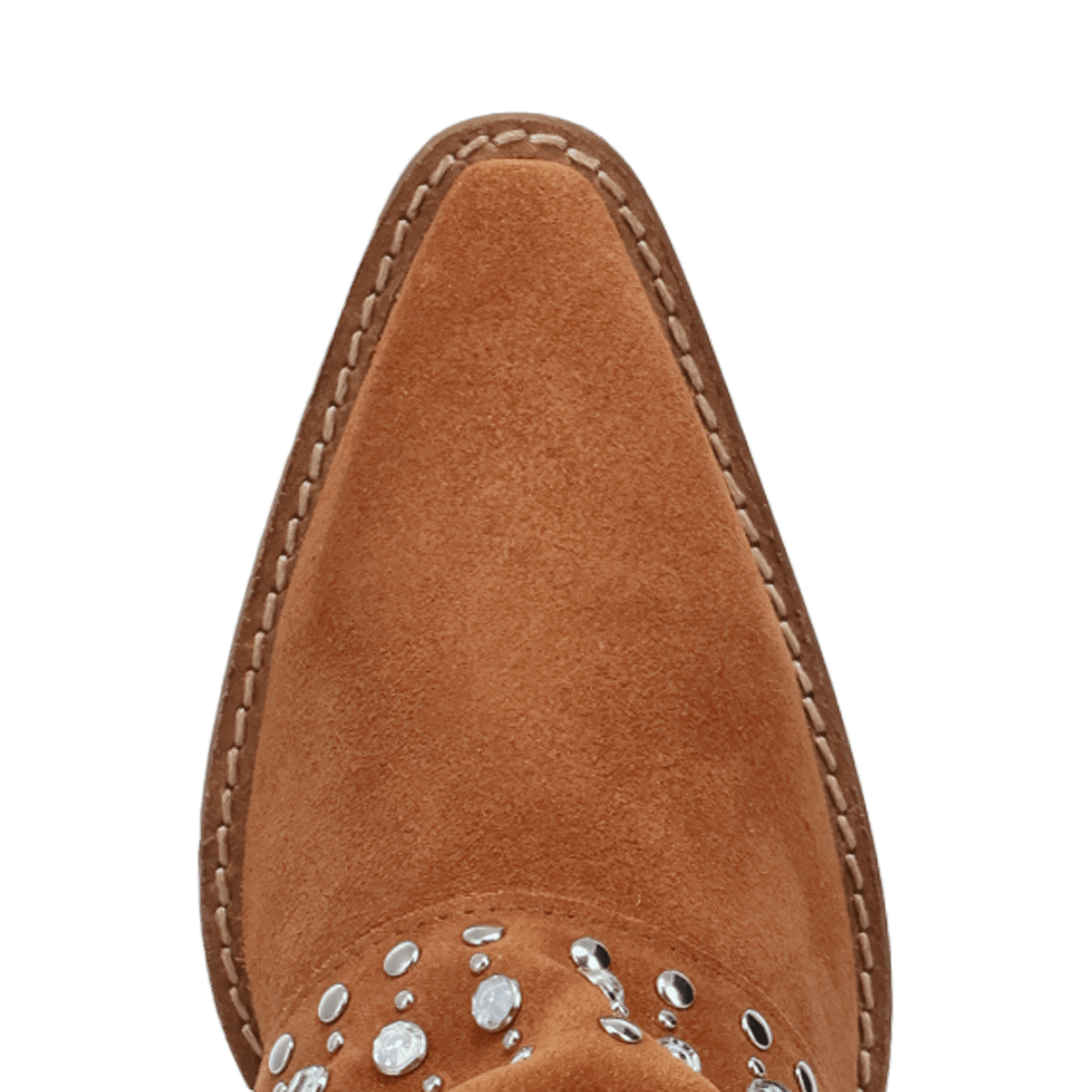 PRODUCT SHOT HOWDY HONEY SUEDE LEATHER BOOT AT TOE ANGLE