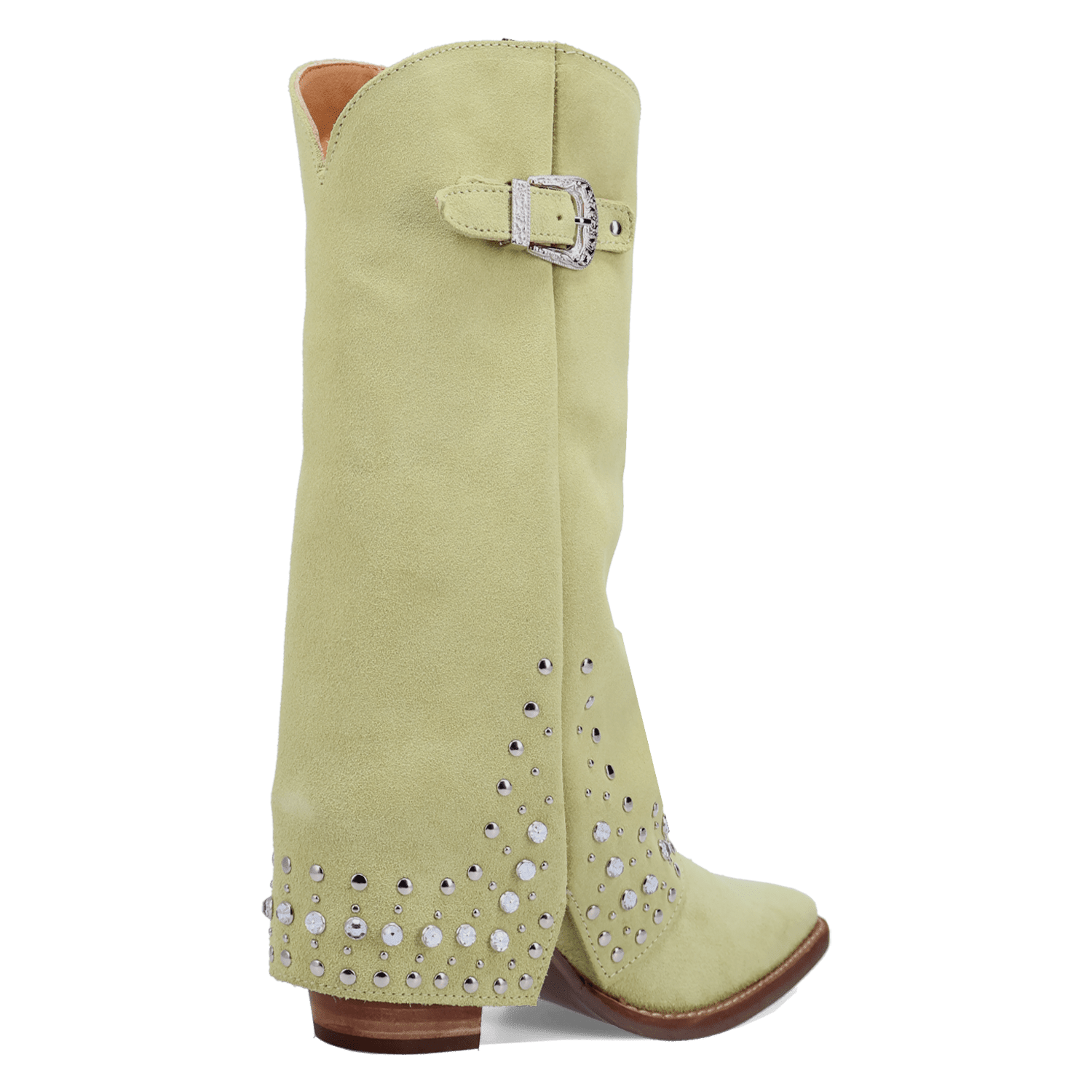 PRODUCT SHOT HOWDY HONEY SUEDE LEATHER BOOT AT 315 DEGREE ANGLE