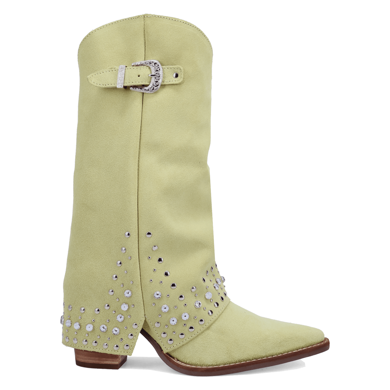 PRODUCT SHOT HOWDY HONEY SUEDE LEATHER BOOT AT 90 DEGREE INSIDE ANGLE