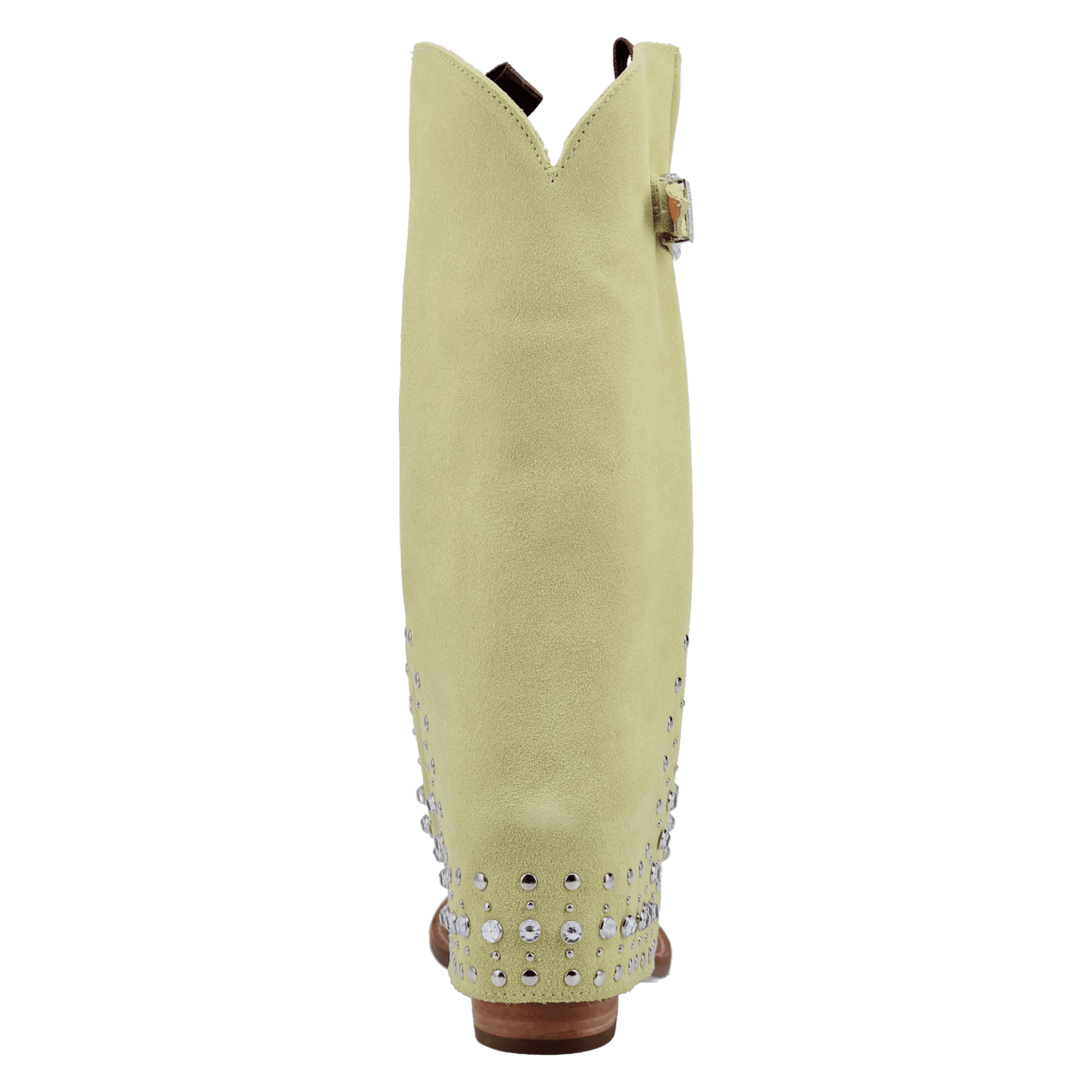 PRODUCT SHOT HOWDY HONEY SUEDE LEATHER BOOT AT 180 DEGREE BACK ANGLE