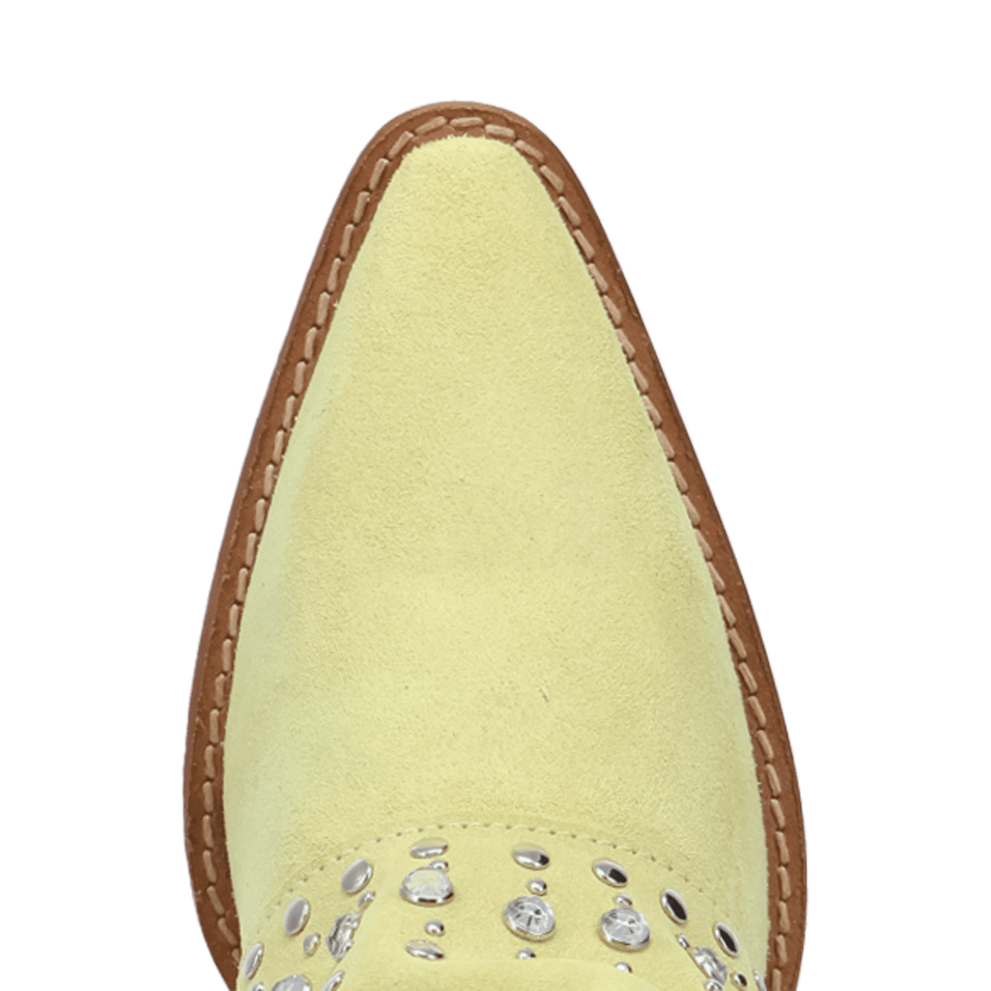 PRODUCT SHOT HOWDY HONEY SUEDE LEATHER BOOT AT TOE ANGLE