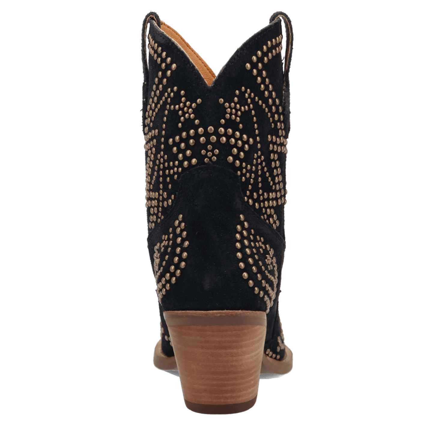 PRODUCT SHOT SEEIN' STARS SUEDE LEATHER BOOTIE AT 180 DEGREE BACK ANGLE