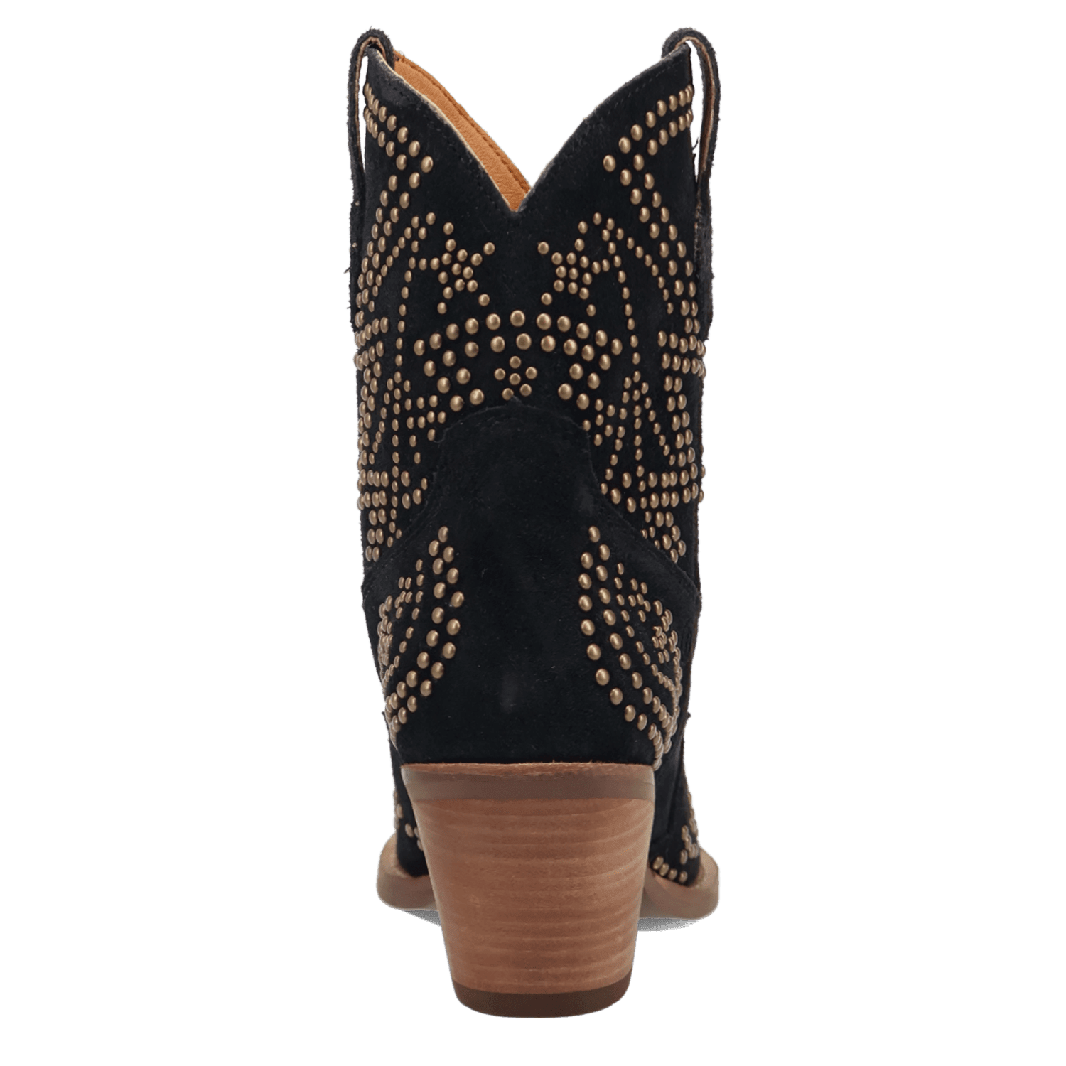 PRODUCT SHOT SEEIN' STARS SUEDE LEATHER BOOTIE AT 180 DEGREE BACK ANGLE