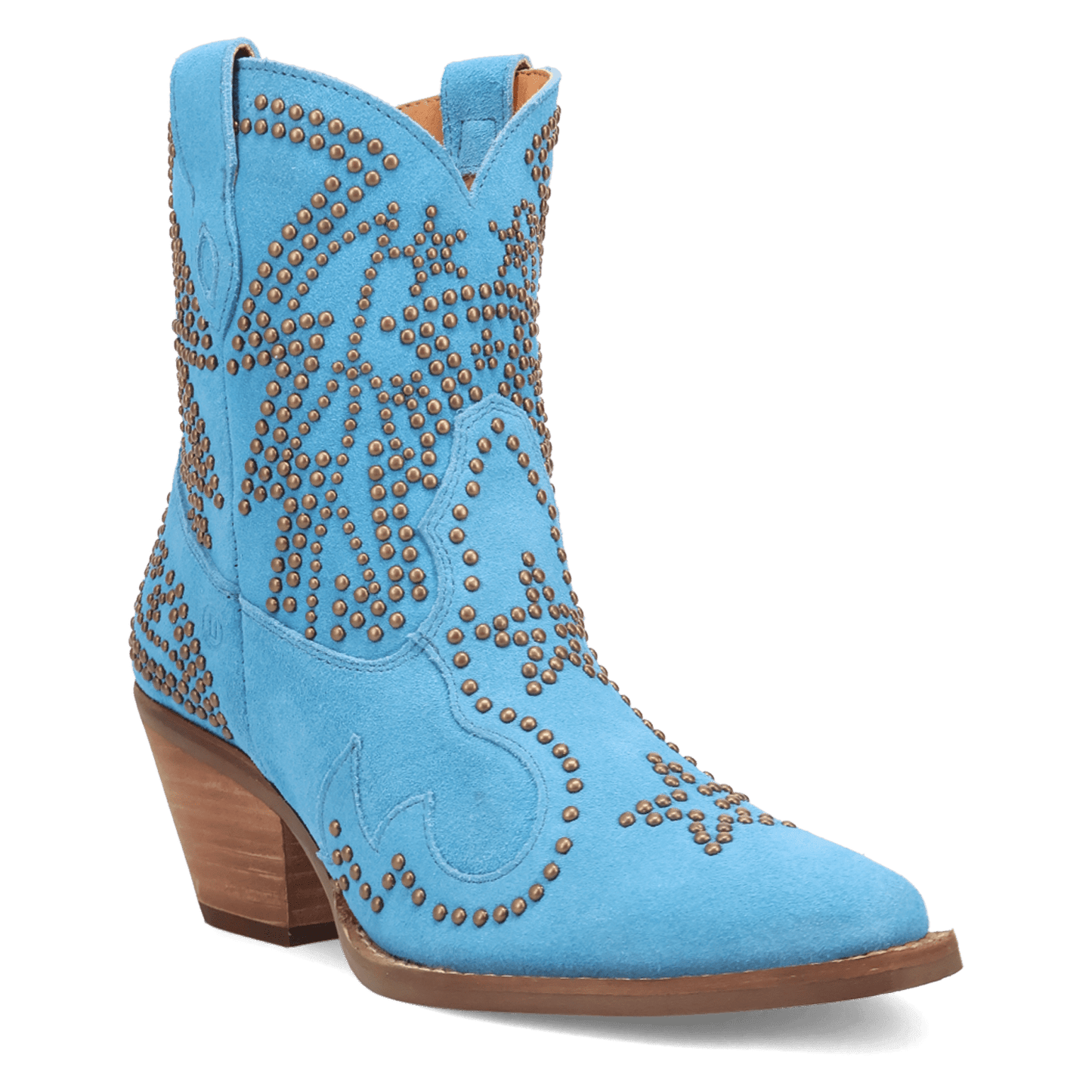 PRODUCT SHOT SEEIN' STARS SUEDE LEATHER BOOTIE AT 45 DEGREE ANGLE