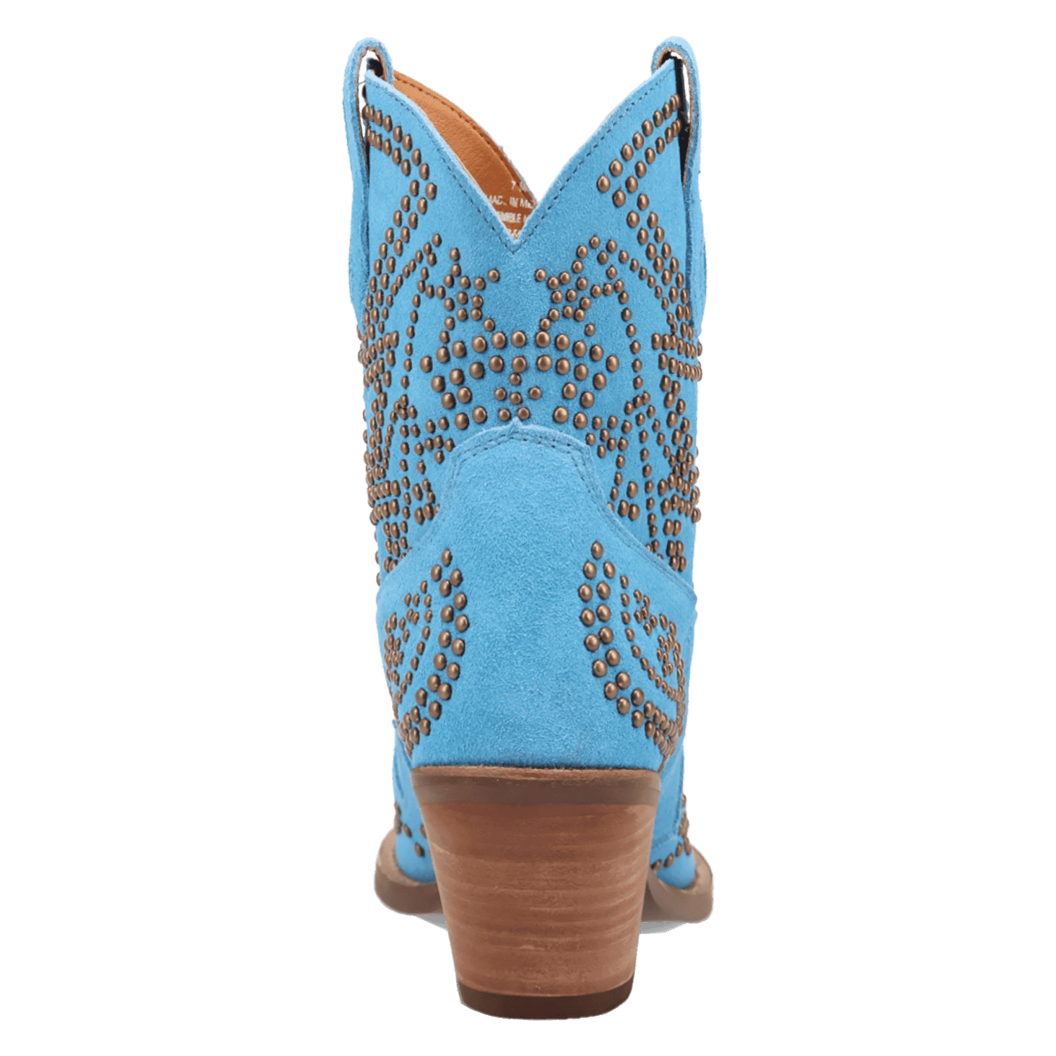 PRODUCT SHOT SEEIN' STARS SUEDE LEATHER BOOTIE AT 180 DEGREE BACK ANGLE