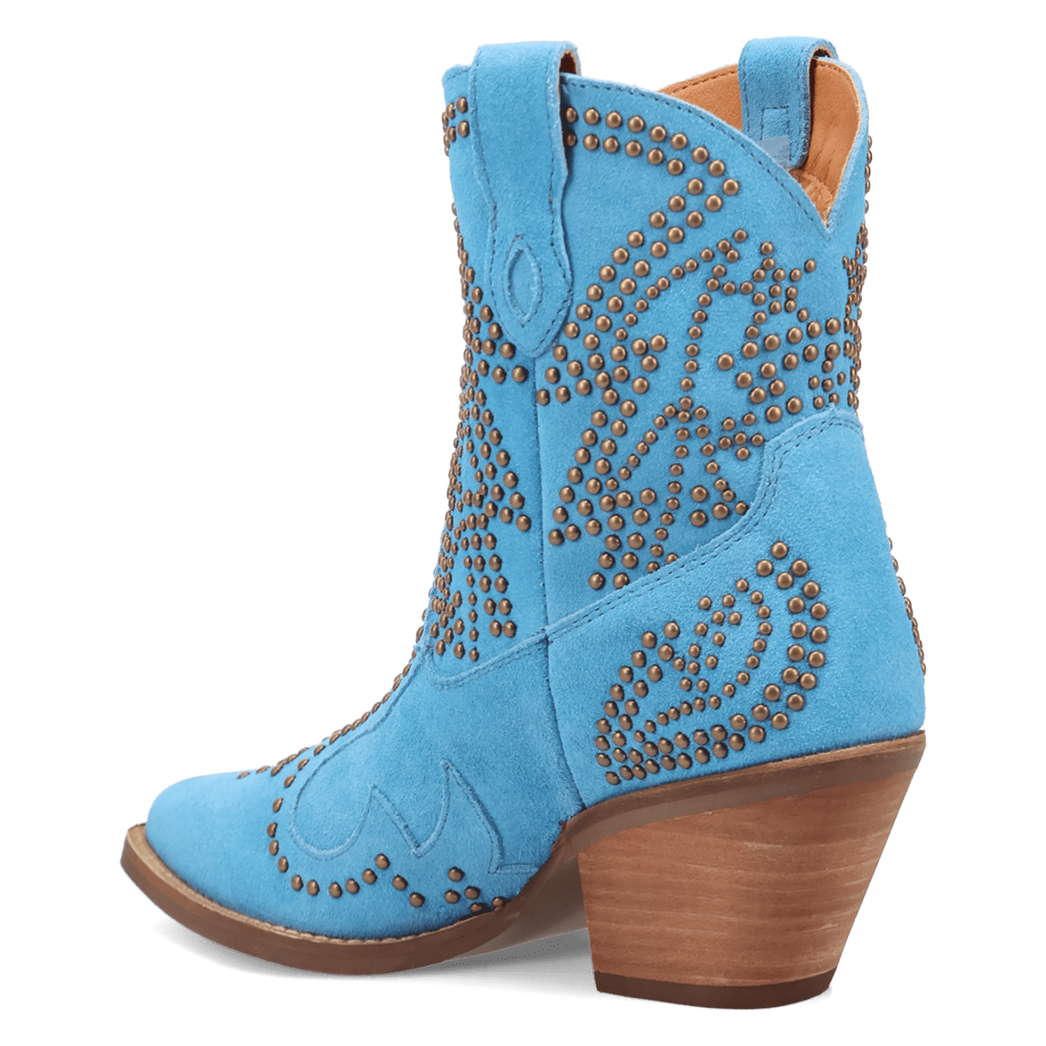 PRODUCT SHOT SEEIN' STARS SUEDE LEATHER BOOTIE AT 270 DEGREE ANGLE