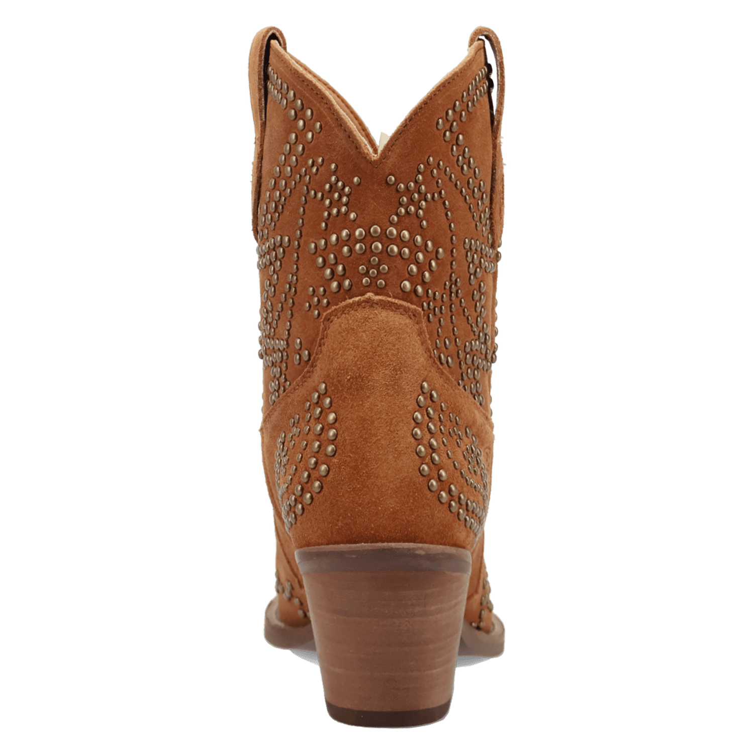 PRODUCT SHOT SEEIN' STARS SUEDE LEATHER BOOTIE AT 180 DEGREE BACK ANGLE