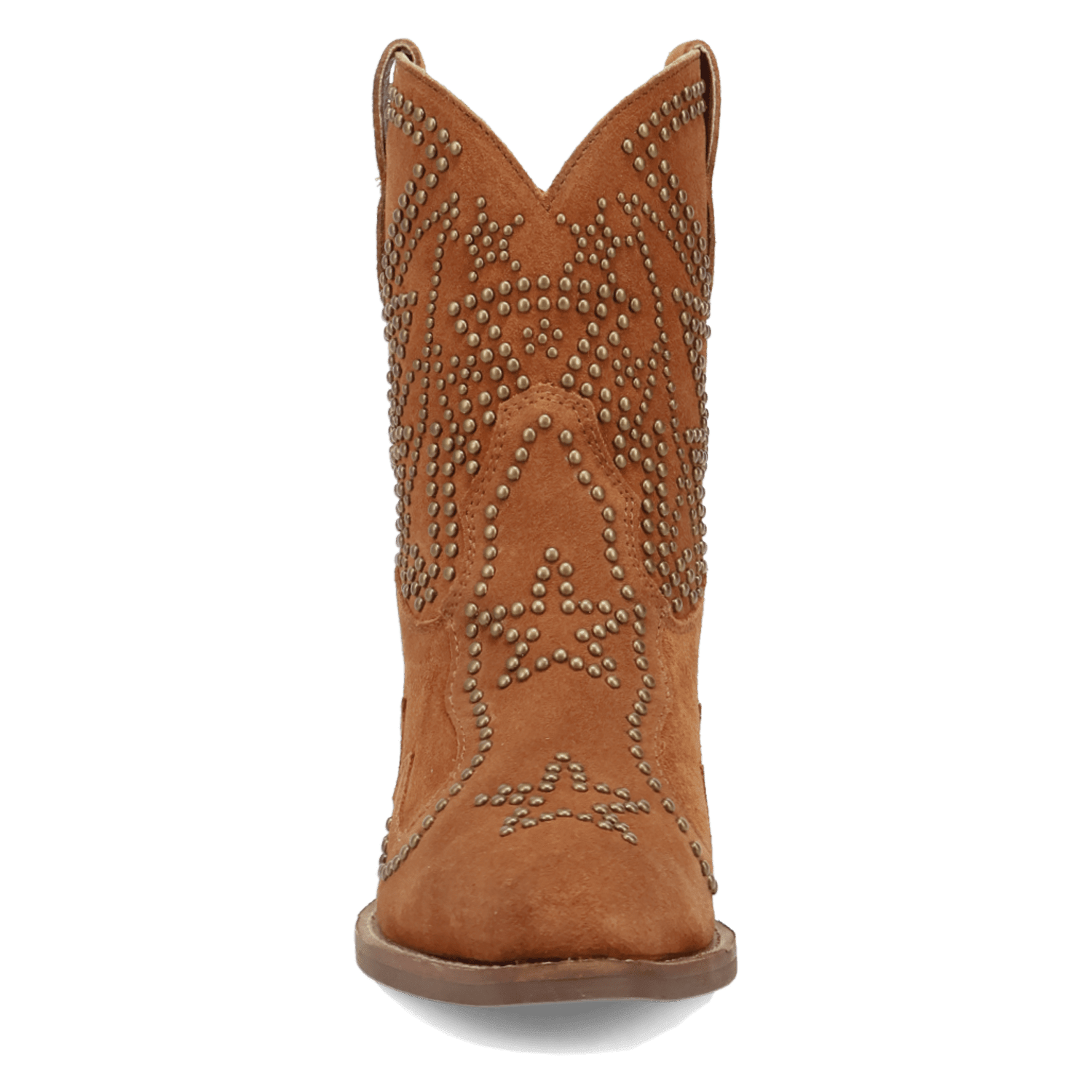 PRODUCT SHOT SEEIN' STARS SUEDE LEATHER BOOTIE AT FRONT ANGLE