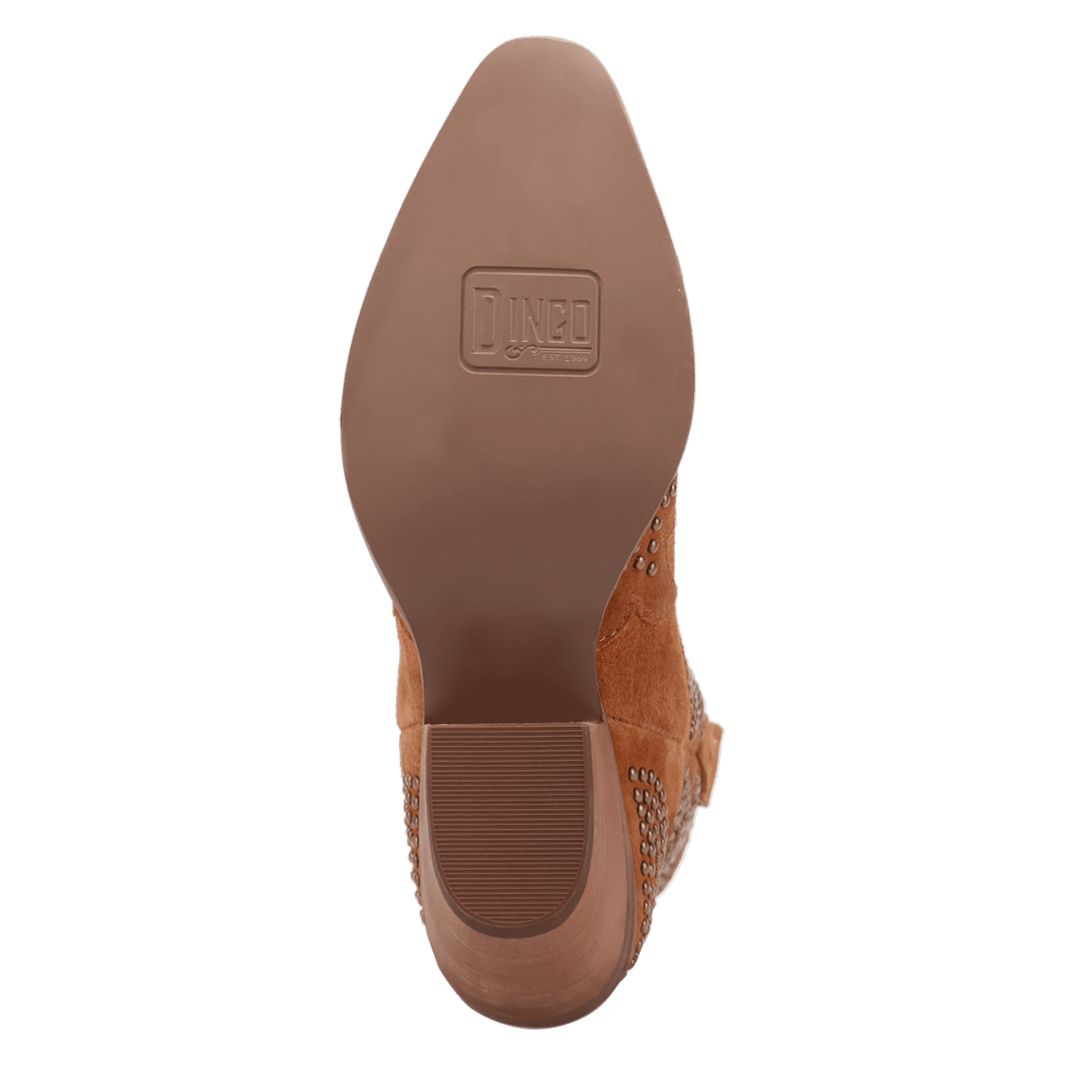 PRODUCT SHOT SEEIN' STARS SUEDE LEATHER BOOTIE AT OUTSOLE ANGLE