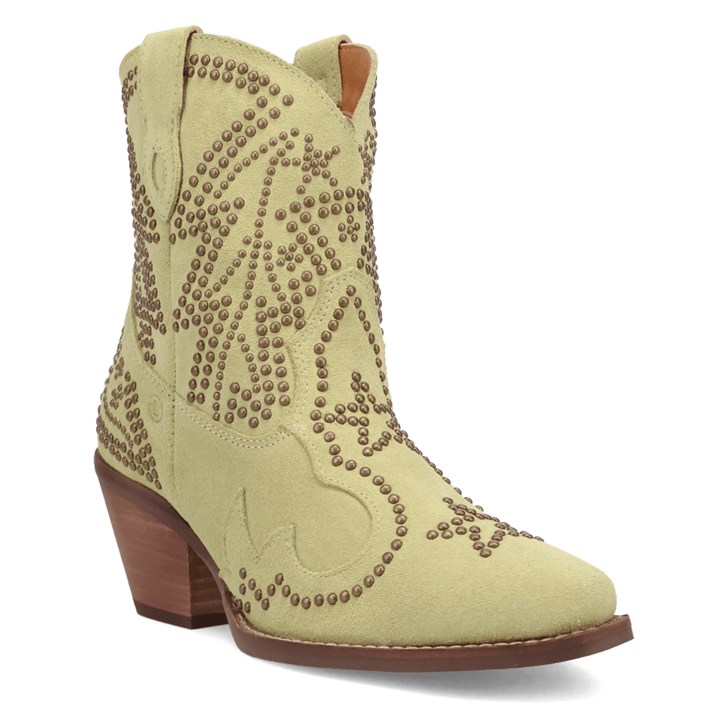 PRODUCT SHOT SEEIN' STARS SUEDE LEATHER BOOTIE AT 45 DEGREE ANGLE