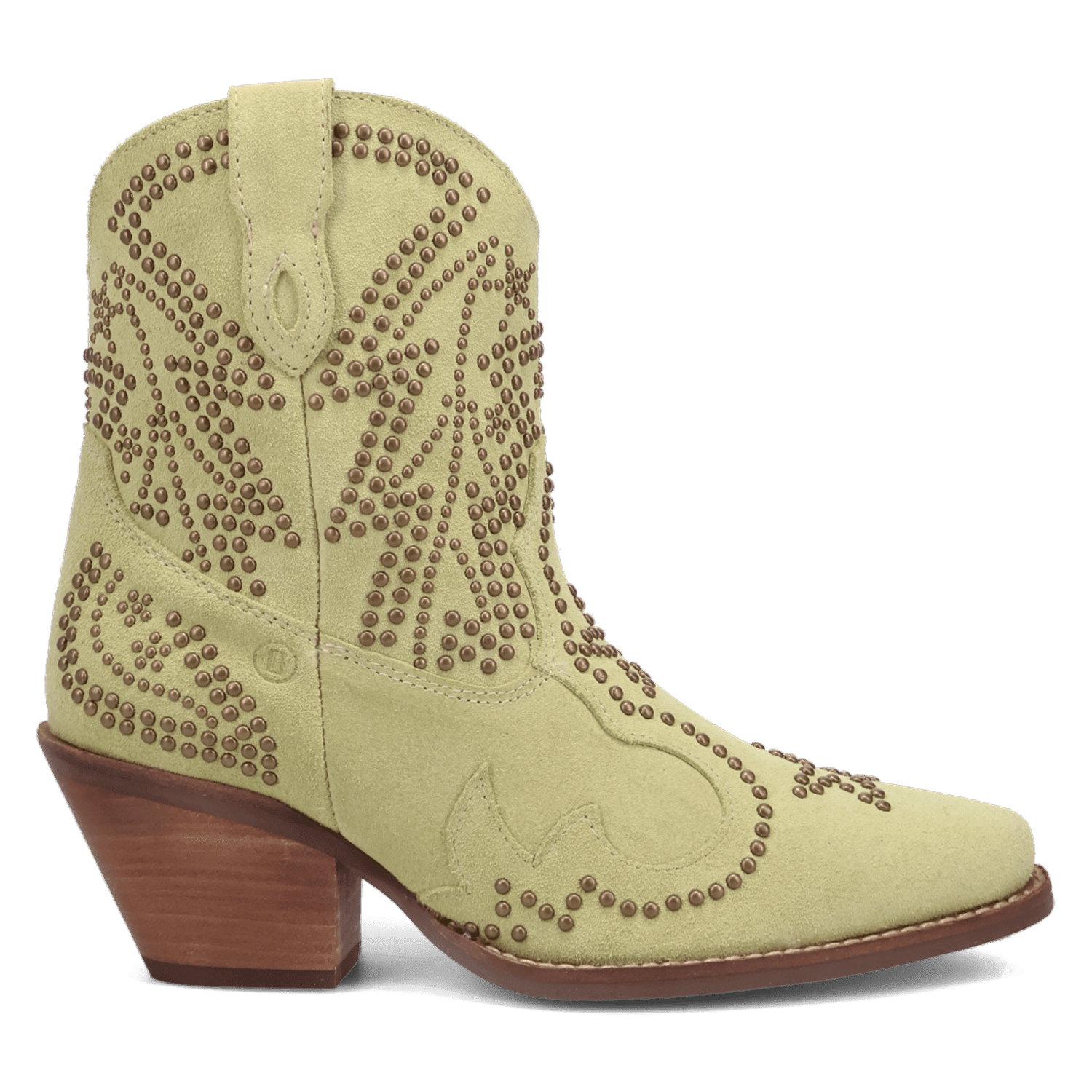 PRODUCT SHOT SEEIN' STARS SUEDE LEATHER BOOTIE AT 90 DEGREE INSIDE ANGLE