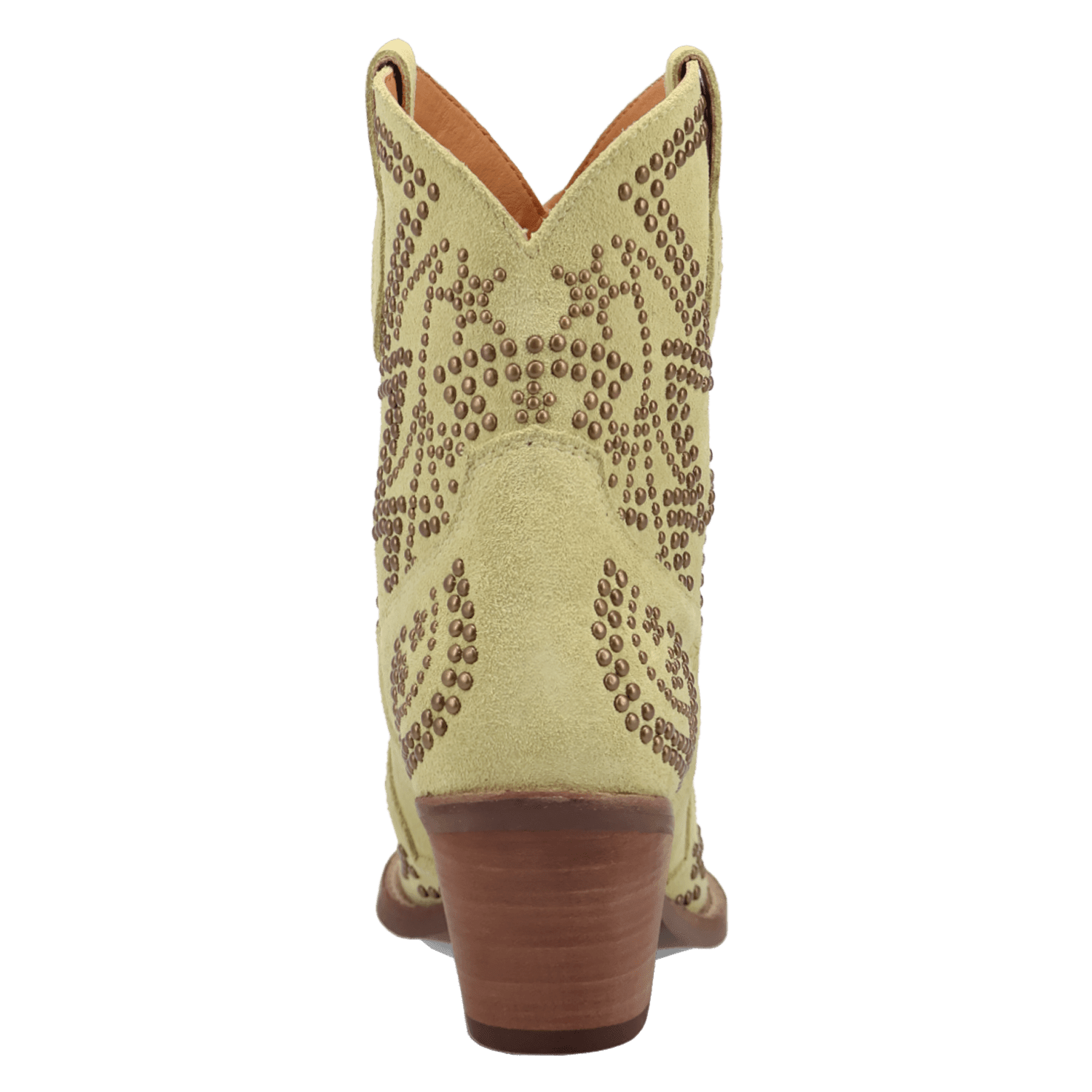 PRODUCT SHOT SEEIN' STARS SUEDE LEATHER BOOTIE AT 180 DEGREE BACK ANGLE