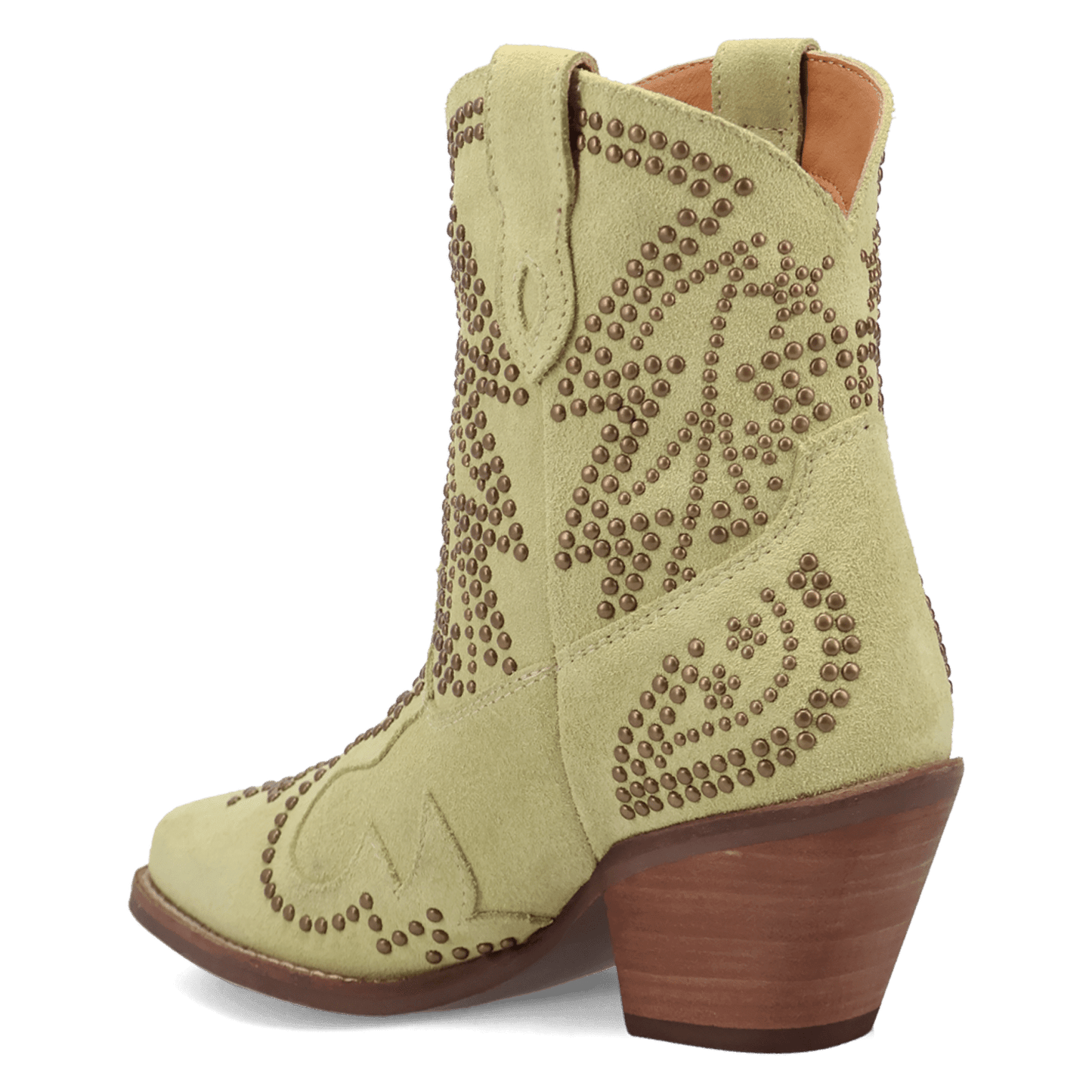 PRODUCT SHOT SEEIN' STARS SUEDE LEATHER BOOTIE AT 270 DEGREE ANGLE