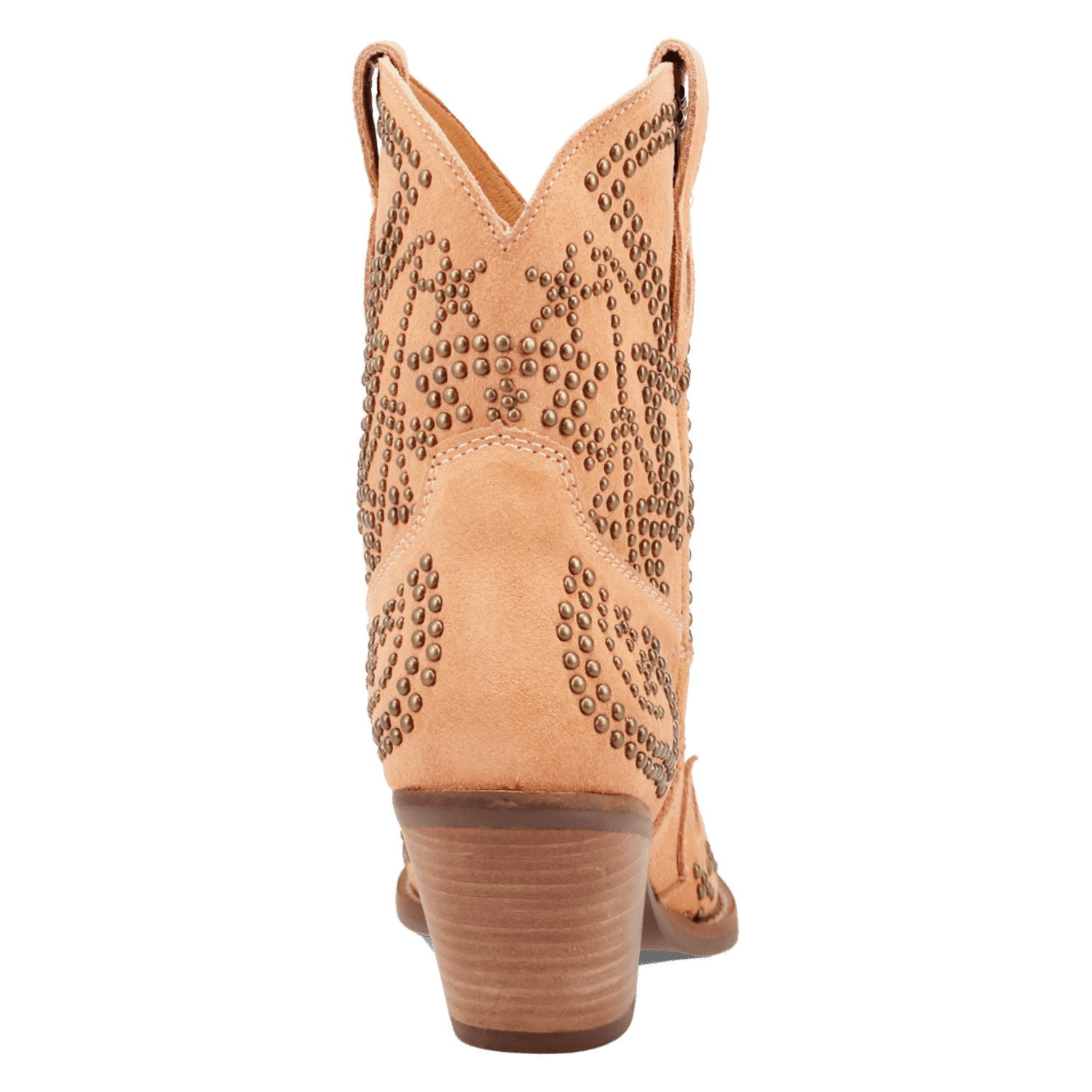 PRODUCT SHOT SEEIN' STARS SUEDE LEATHER BOOTIE AT 180 DEGREE BACK ANGLE