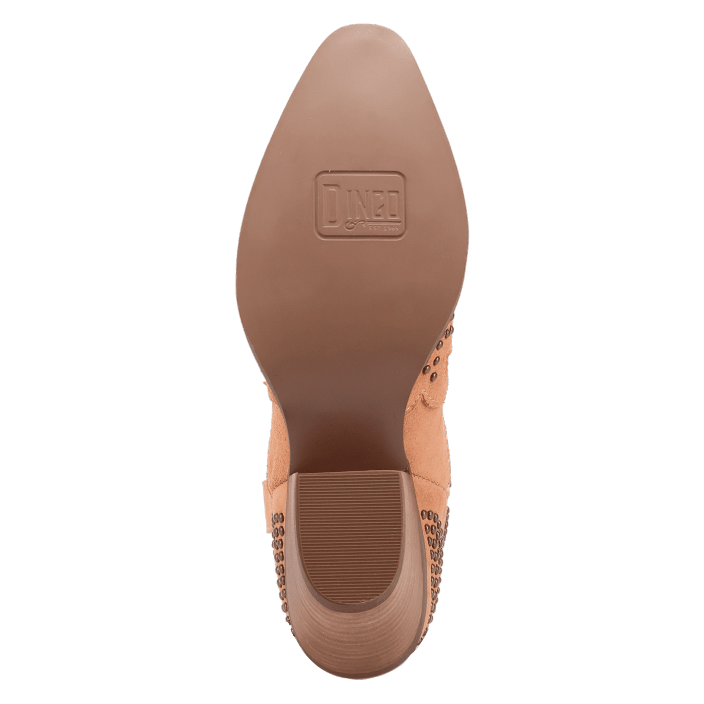 PRODUCT SHOT SEEIN' STARS SUEDE LEATHER BOOTIE AT OUTSOLE ANGLE