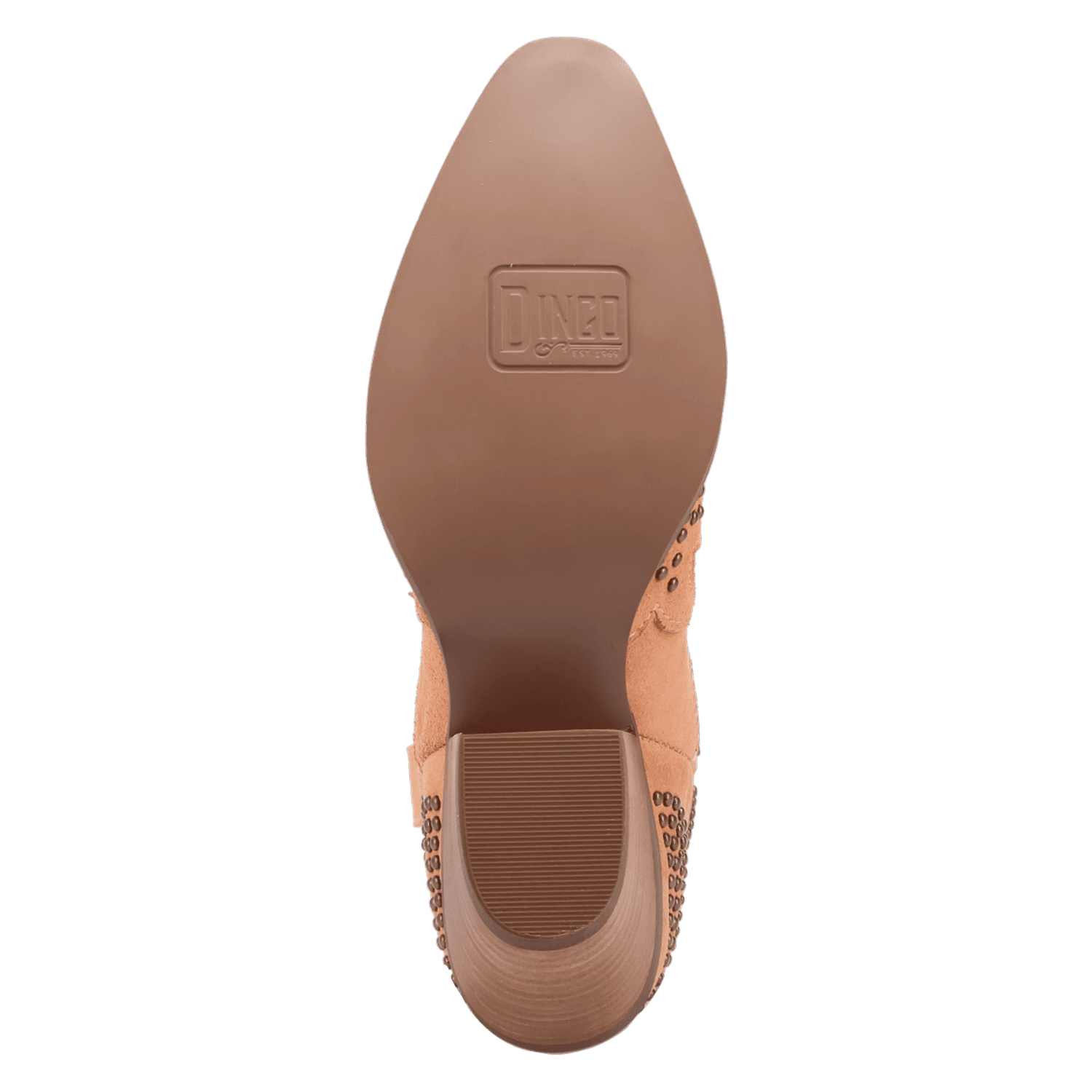 PRODUCT SHOT SEEIN' STARS SUEDE LEATHER BOOTIE AT OUTSOLE ANGLE