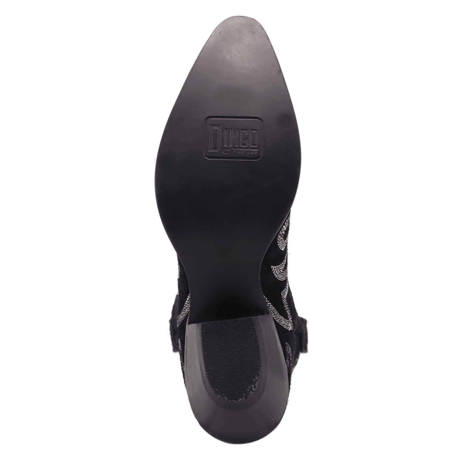 PRODUCT SHOT FLYIN' COLORS SUEDE LEATHER BOOTIE AT OUTSOLE ANGLE