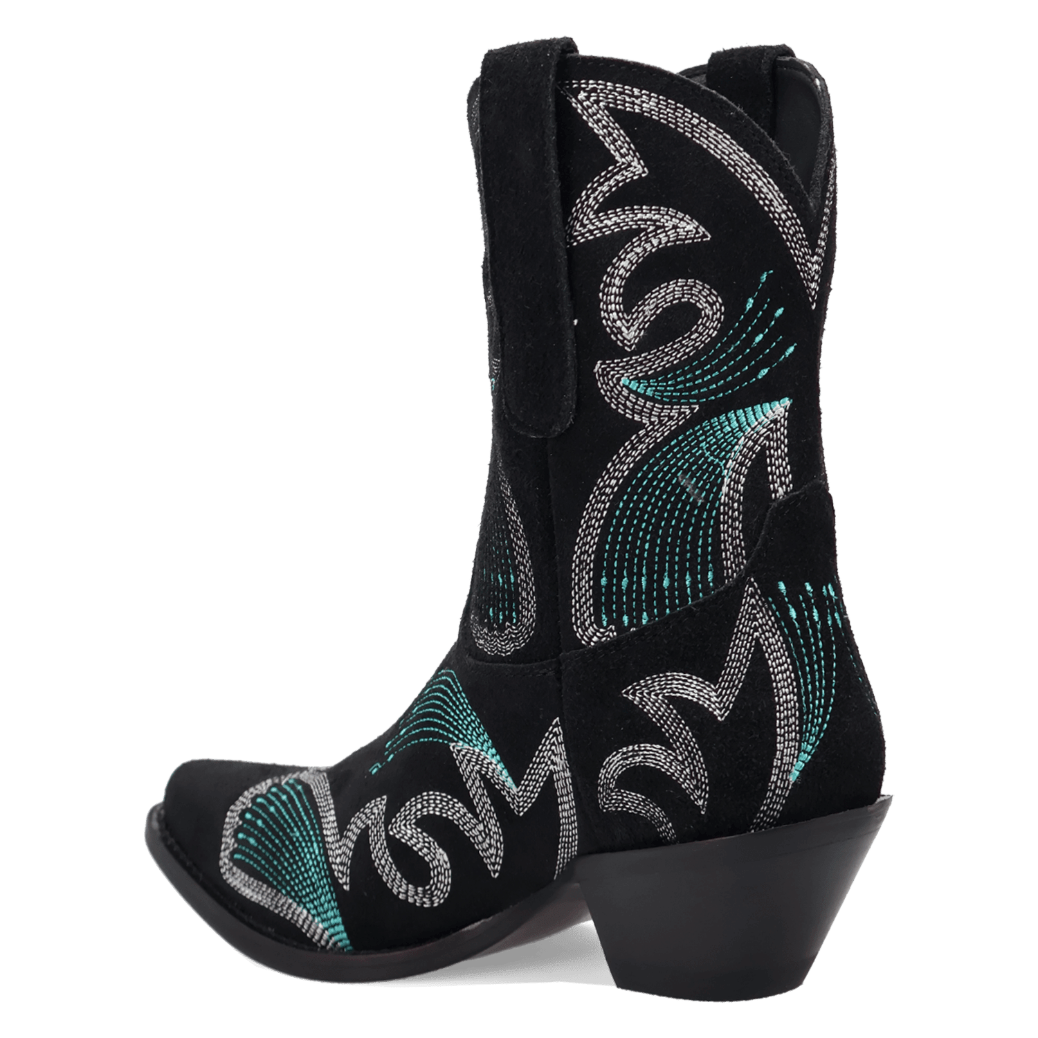 PRODUCT SHOT FLYIN' COLORS SUEDE LEATHER BOOTIE AT 270 DEGREE ANGLE