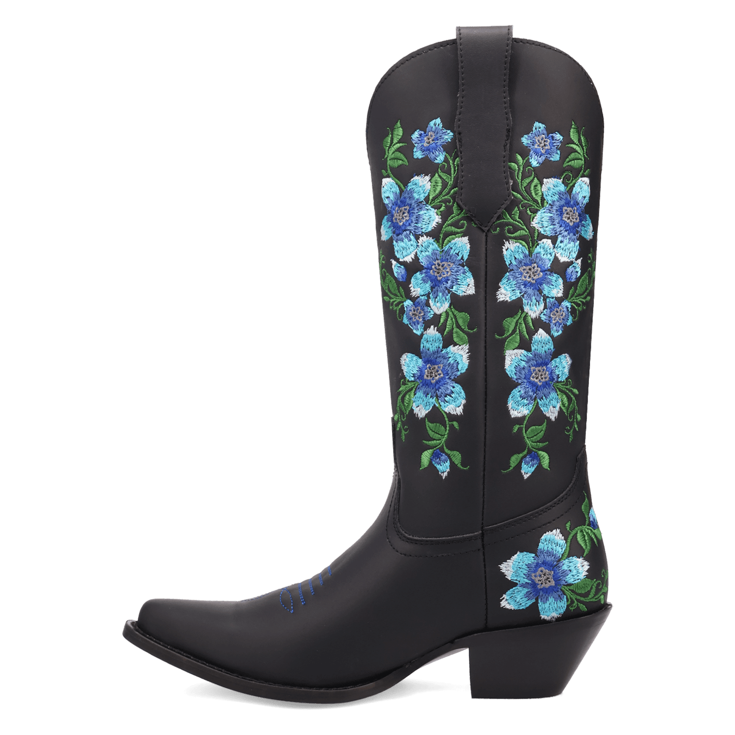 PRODUCT SHOT POSIE LEATHER BOOT AT 135 DEGREE OUTSIDE ANGLE