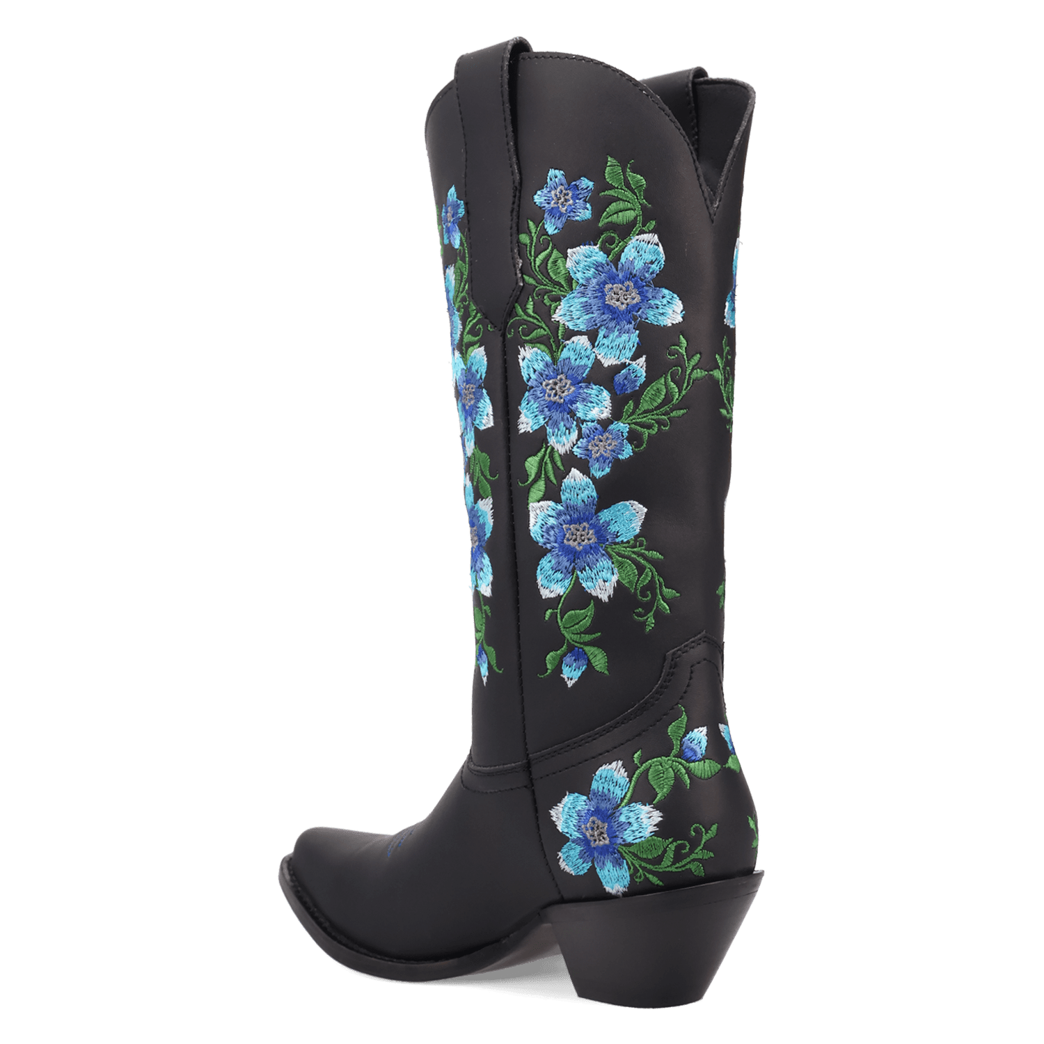 PRODUCT SHOT POSIE LEATHER BOOT AT 270 DEGREE ANGLE