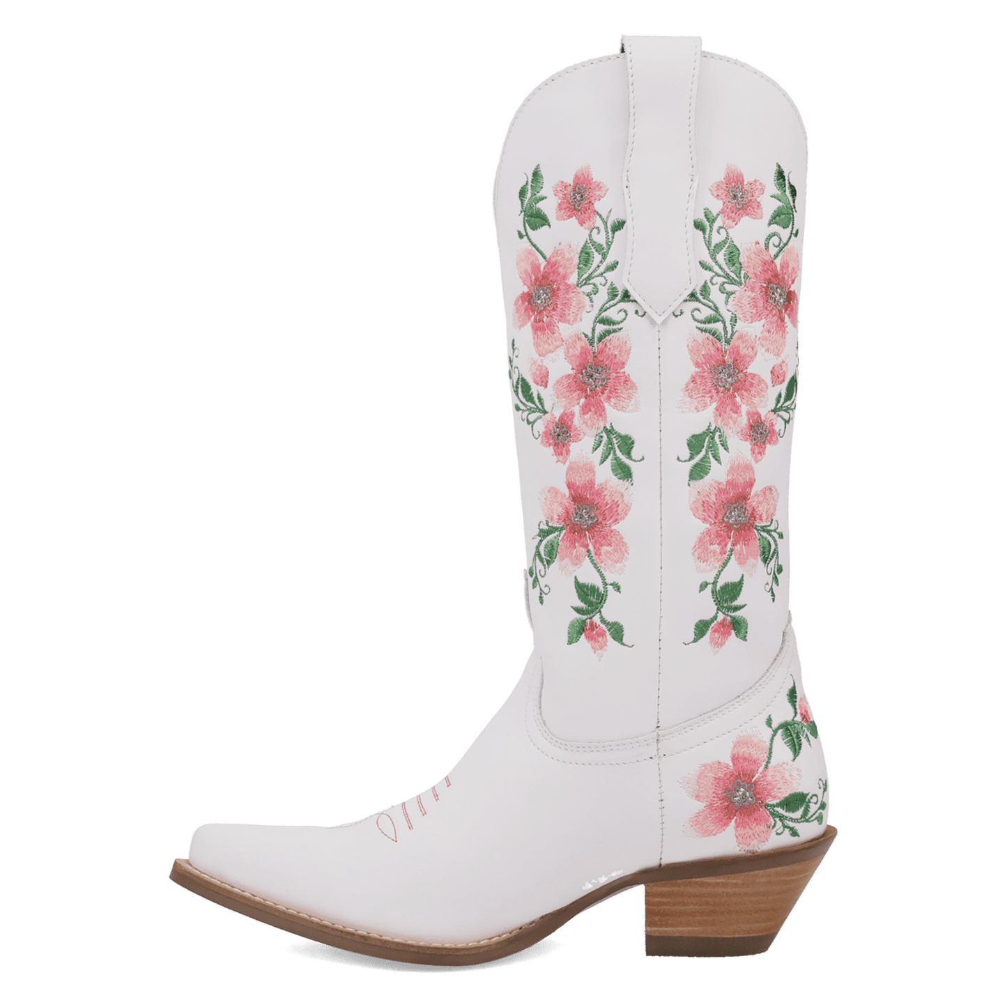 PRODUCT SHOT POSIE LEATHER BOOT AT 135 DEGREE OUTSIDE ANGLE