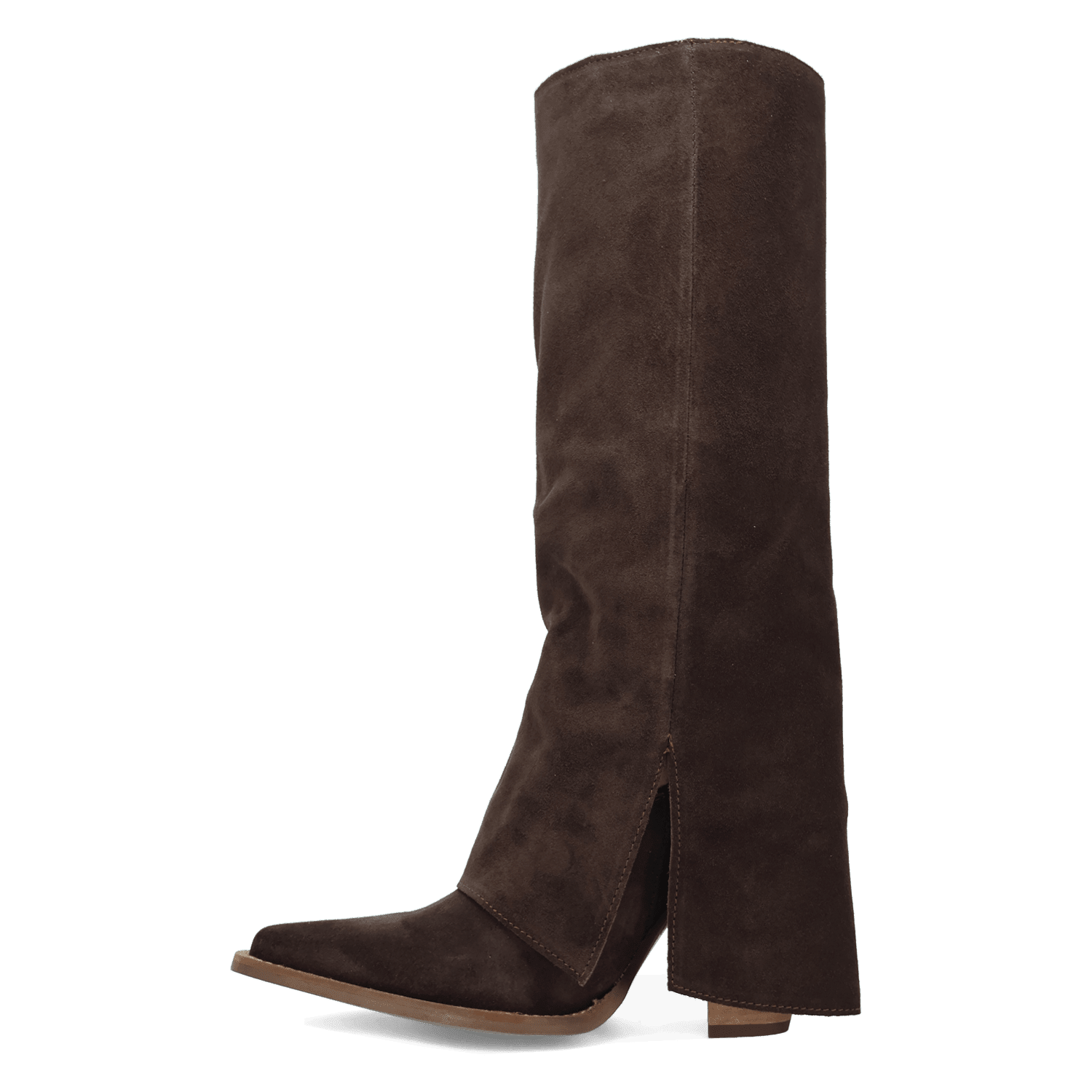 PRODUCT SHOT BUCKLE BUNNY SUEDE LEATHER BOOT AT 270 DEGREE ANGLE
